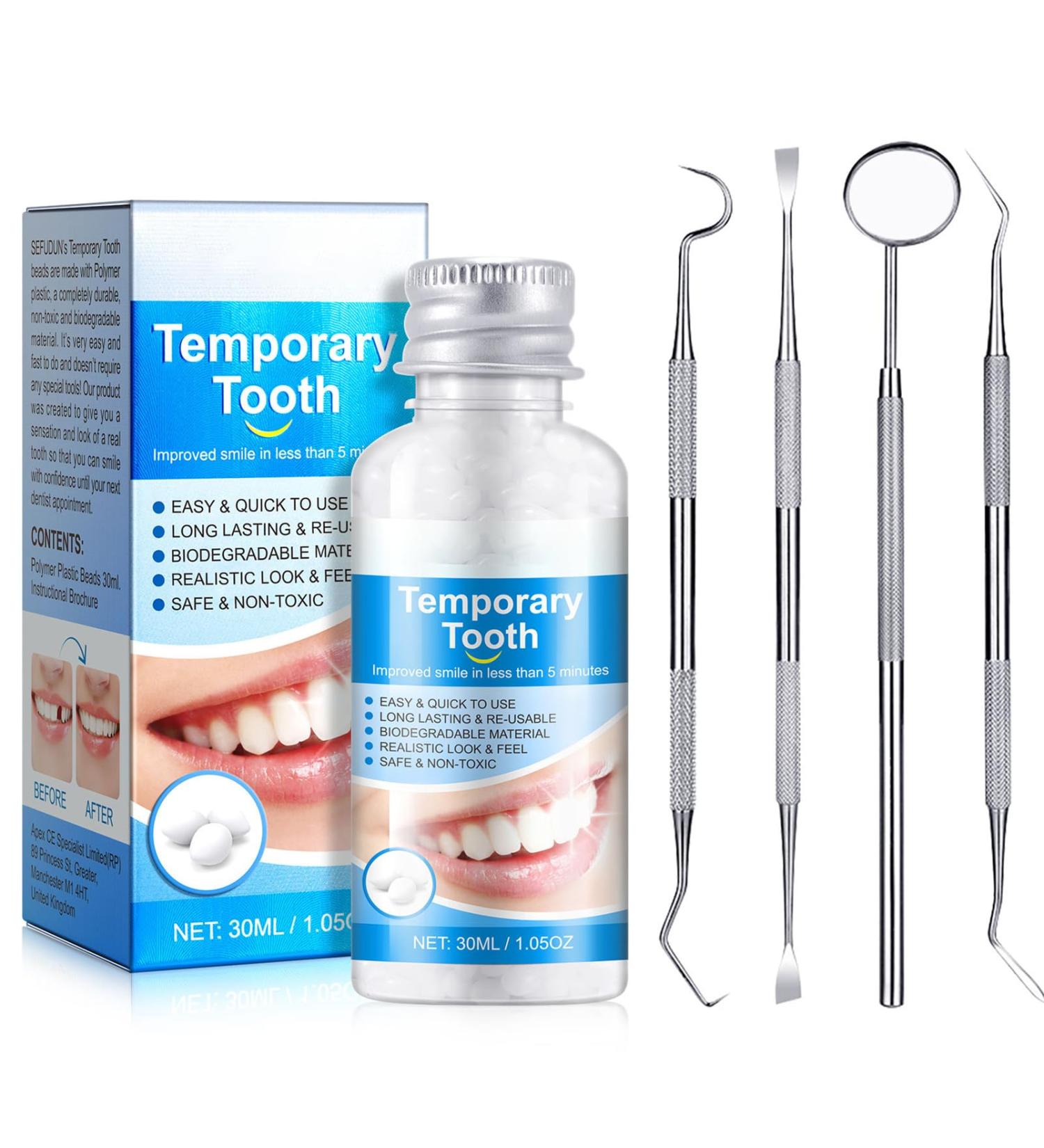 Temporary Tooth Filling Tooth Filling Repair Kit False Teeth for Temporary Tooth Filler Chipped Tooth Repair Kit for Broken & Missing Teeth Replacement (Tooth Repair Kit) - Buy Online on GoSupps.com