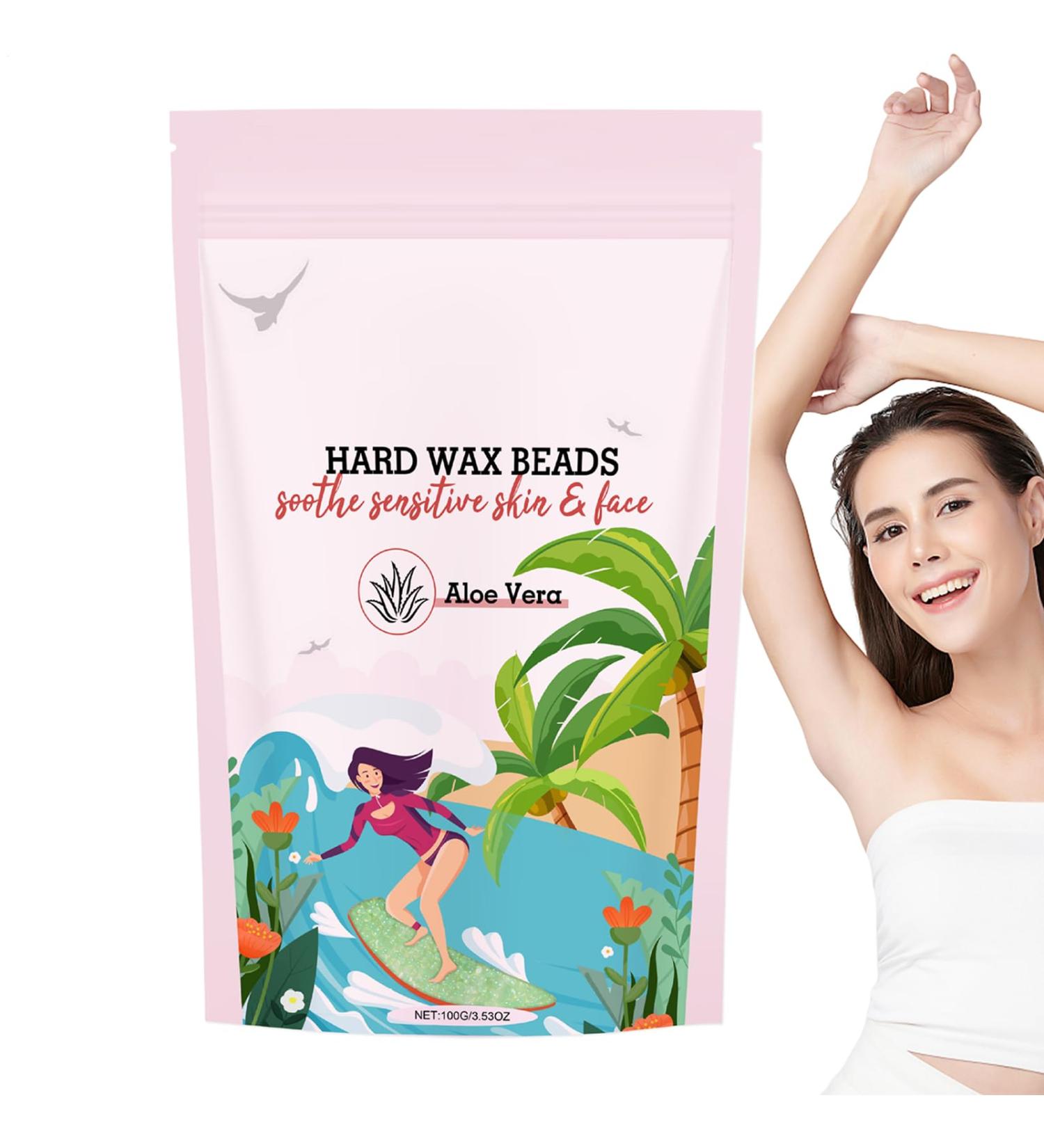 Wax beads for hair removal for sensitive skin 100 g biological removal beads for legs back face intimate area men armpits and arms chest - Buy Online on GoSupps.com