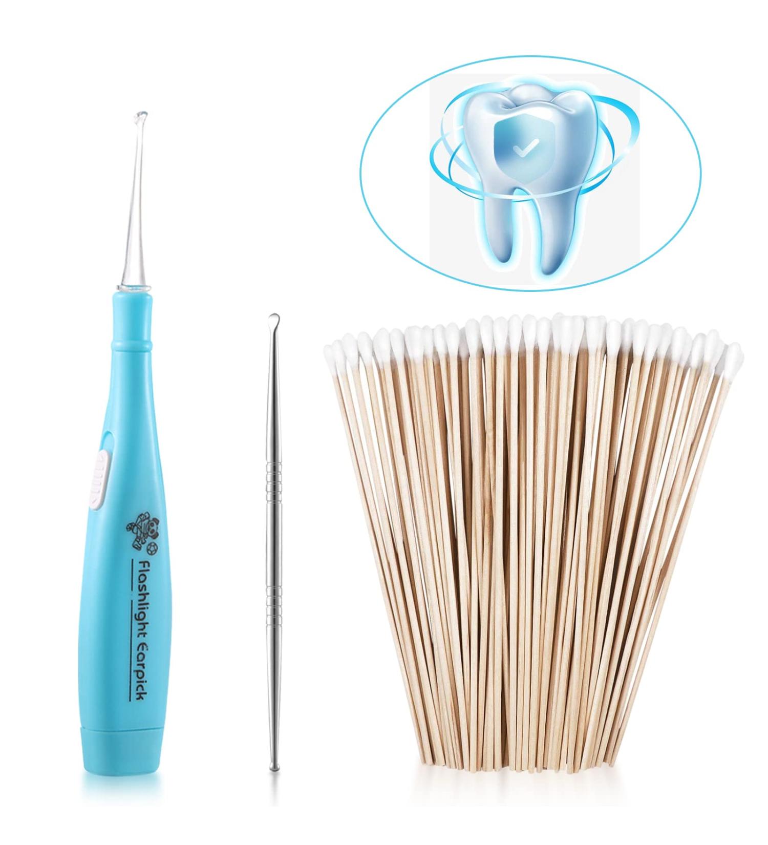 Tonsil Stone Removal Kit - Remove Almond Stones Bad Breath Solutions LED Cleaner & Cotton Swabs | Shop Internationally - Buy Online on GoSupps.com