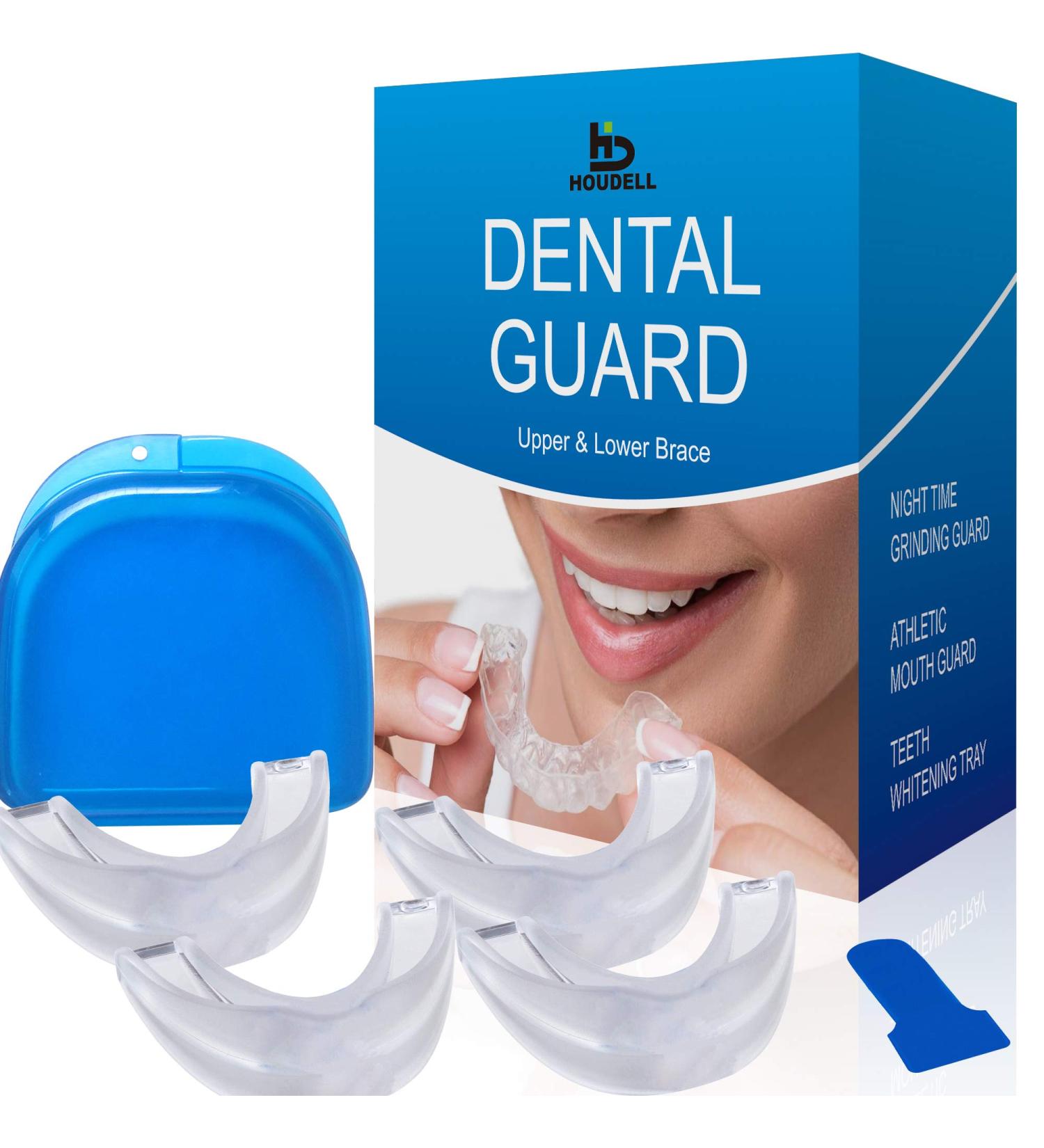 Sport Mouth Guard Upper and Lower Brace - Teeth Grinding Guard - 4 Pack - with Storage Case - Buy Online on GoSupps.com