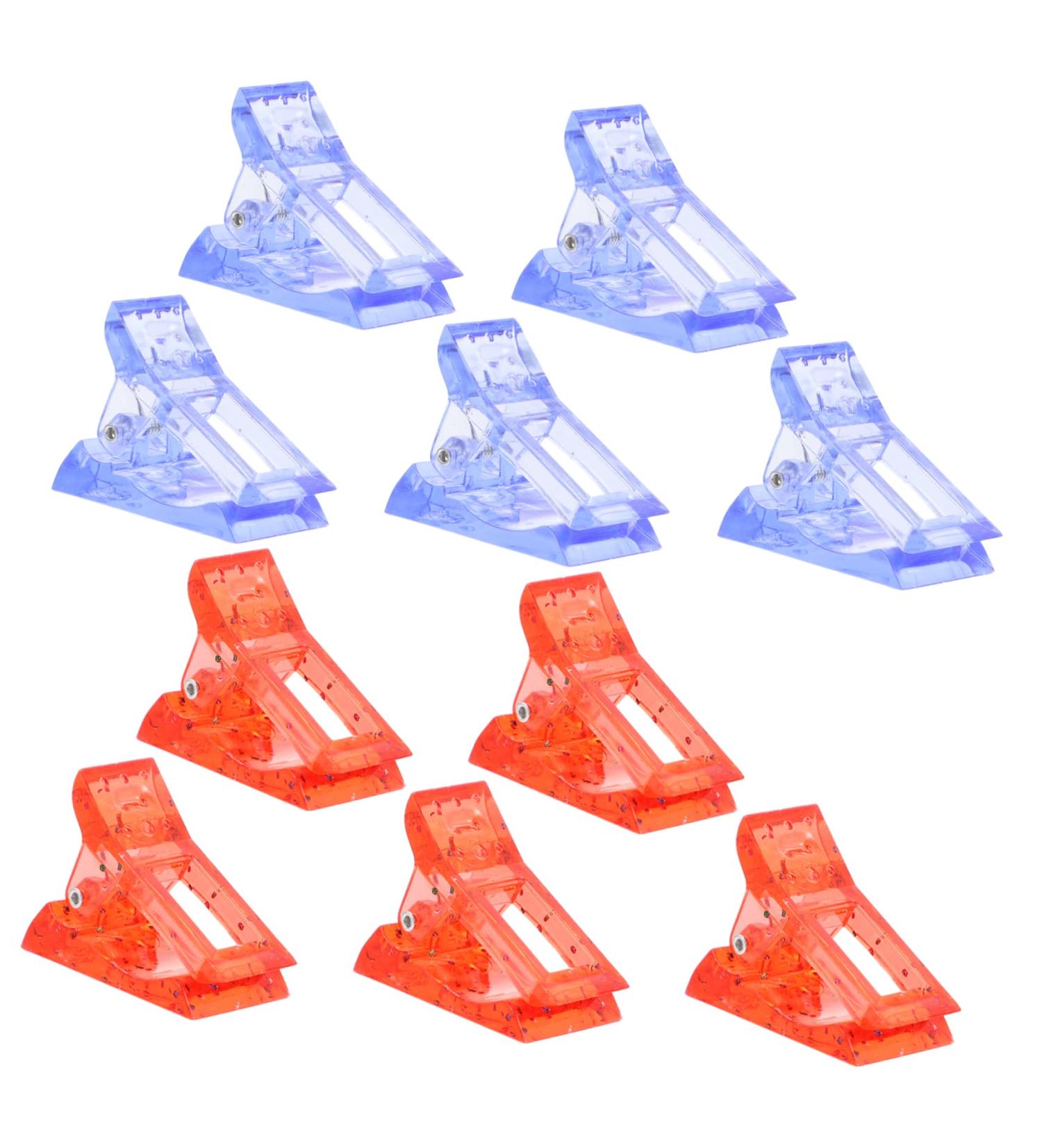 Mikinona 12pcs Pinching Red Quick Curve Manicure Clip Home Art Gel Clips UV Building Nails Poly Clamps LED Finger Fixation DIY for Clamp and Tip Pinchers Tools Builder Fixing 4X3X2CM Red - Buy Online on GoSupps.com