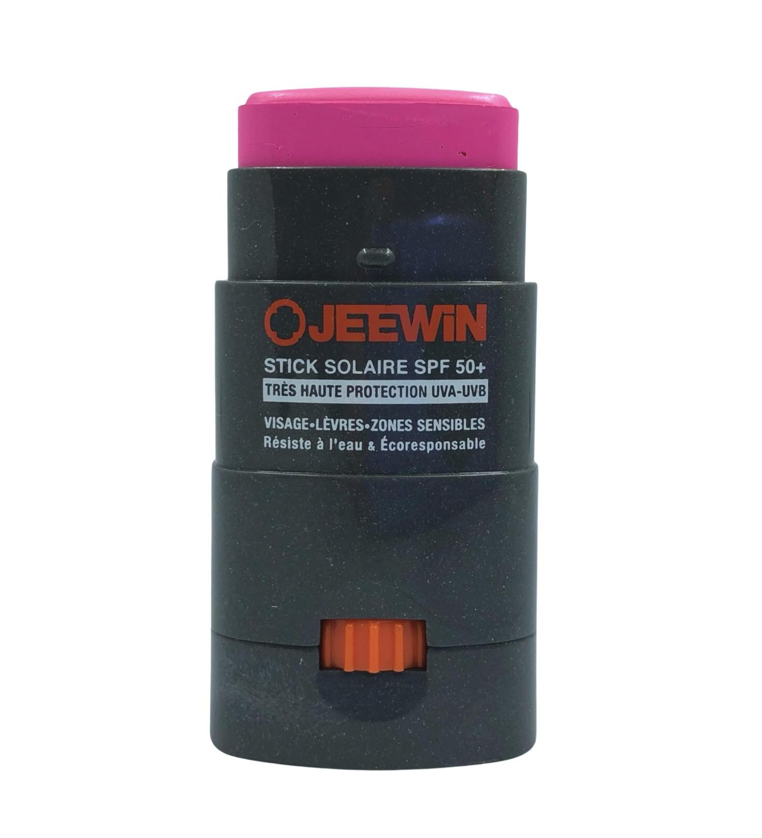 JEEWIN Waterproof Sunscreen Stick SPF50+ for Face and Lips PINK (12 grams) - Buy Online on GoSupps.com