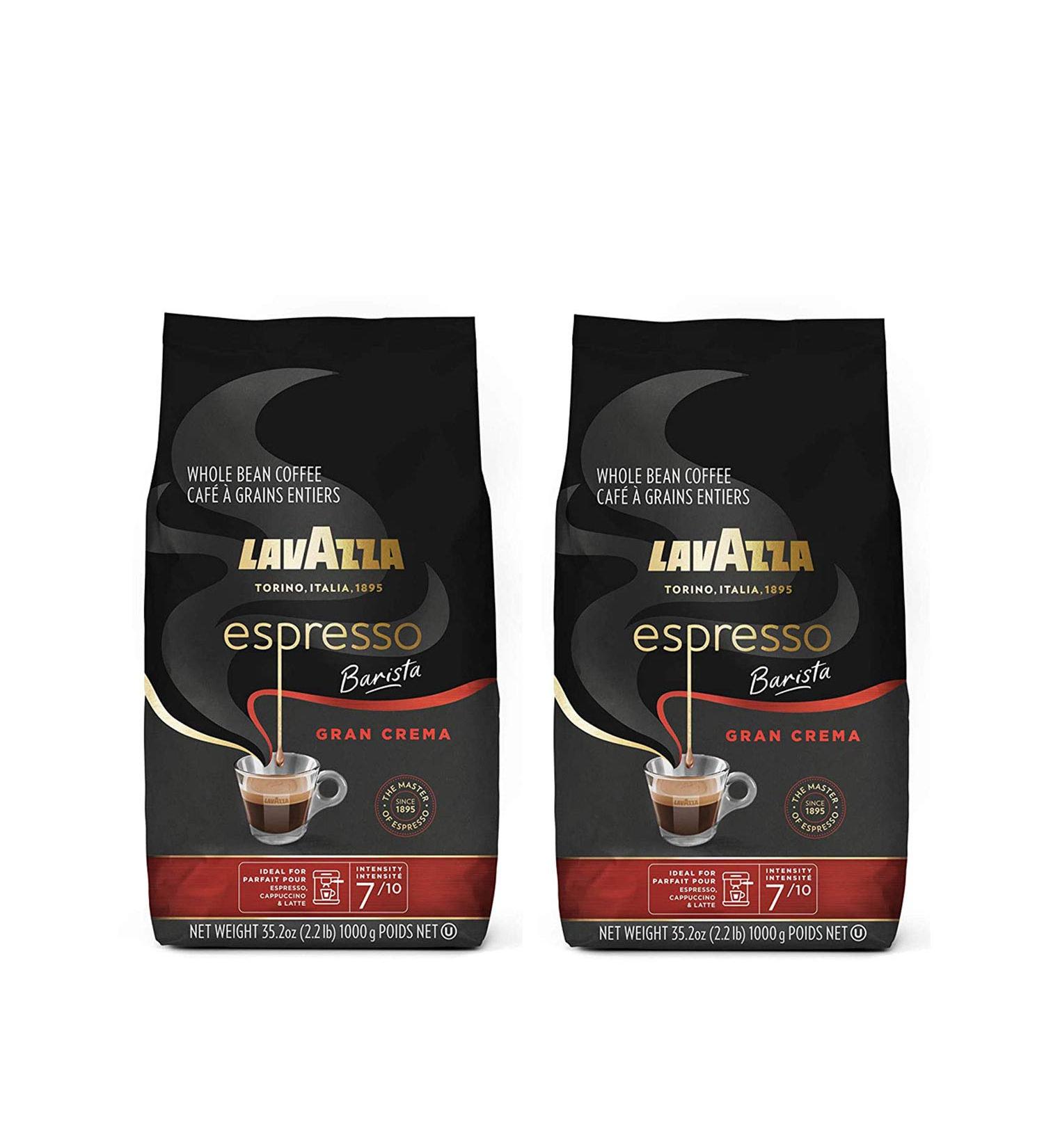 Lavazza Gran Crema Espresso 2.2lb x 2 - Pack of 2 | Freshly Ground Coffee Beans - Buy Online on GoSupps.com