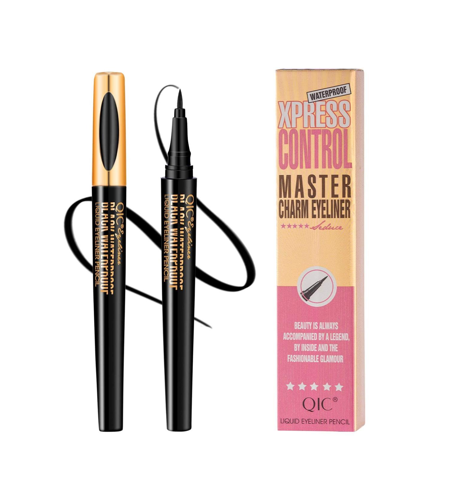 Buy Eyelin Black Liquid Eyeliner - Waterproof Quick-Drying Precision Miniature 24-Hour Liner - Buy Online on GoSupps.com
