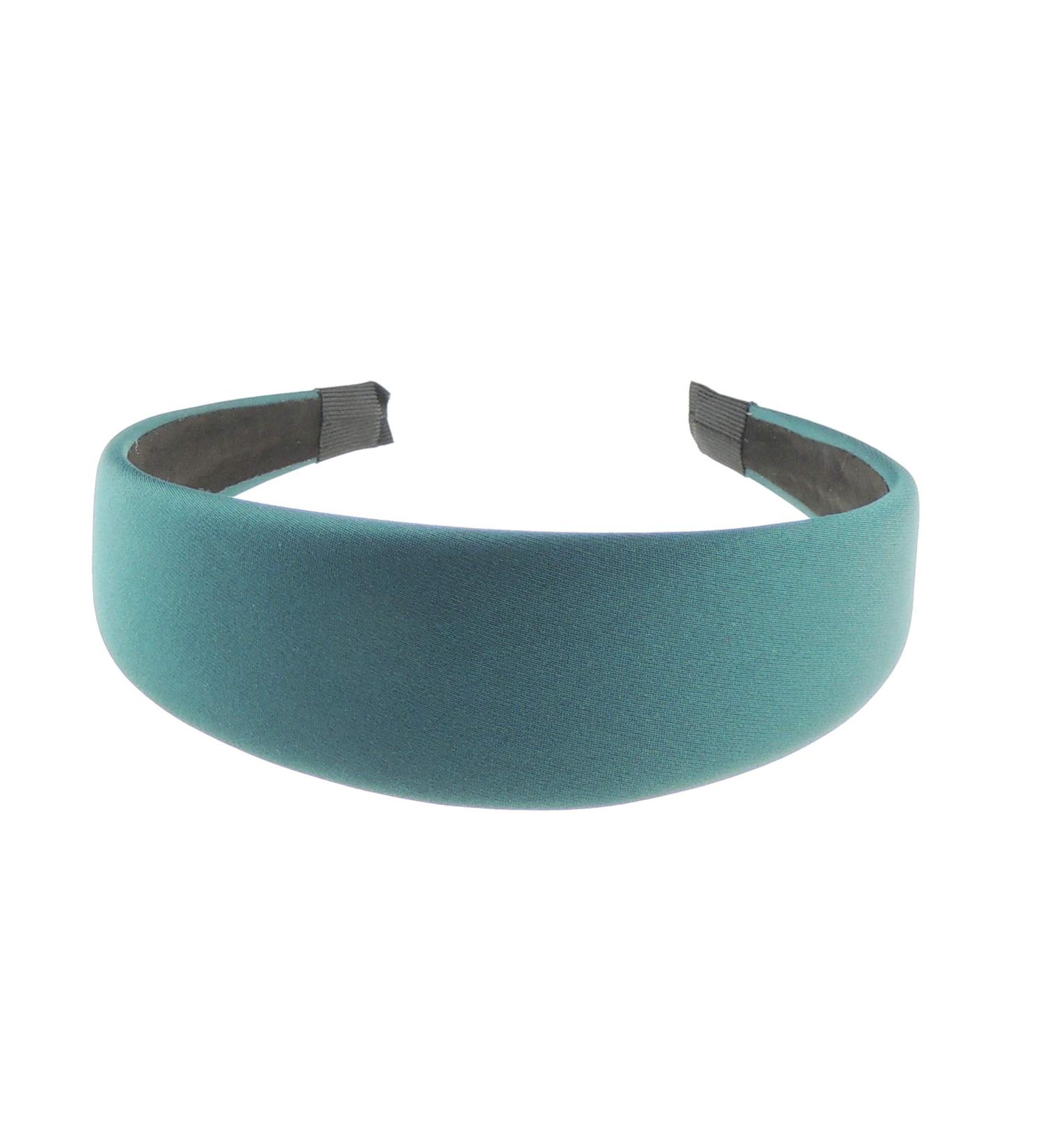 Ladies Wide Satin Block Colour Headband Alice Band (Teal)