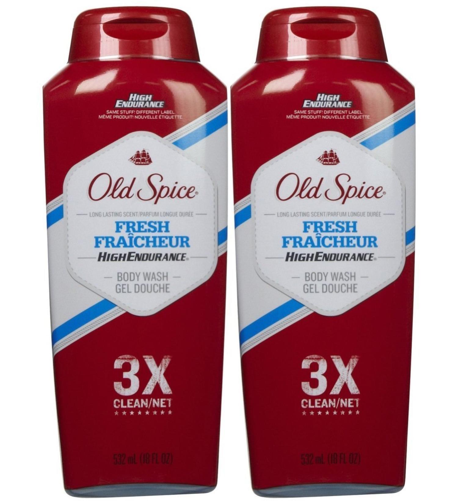 Old Spice High Endurance Body Wash Fresh 18 oz 2 pk Fresh 18 Fl Oz (Pack of 2)