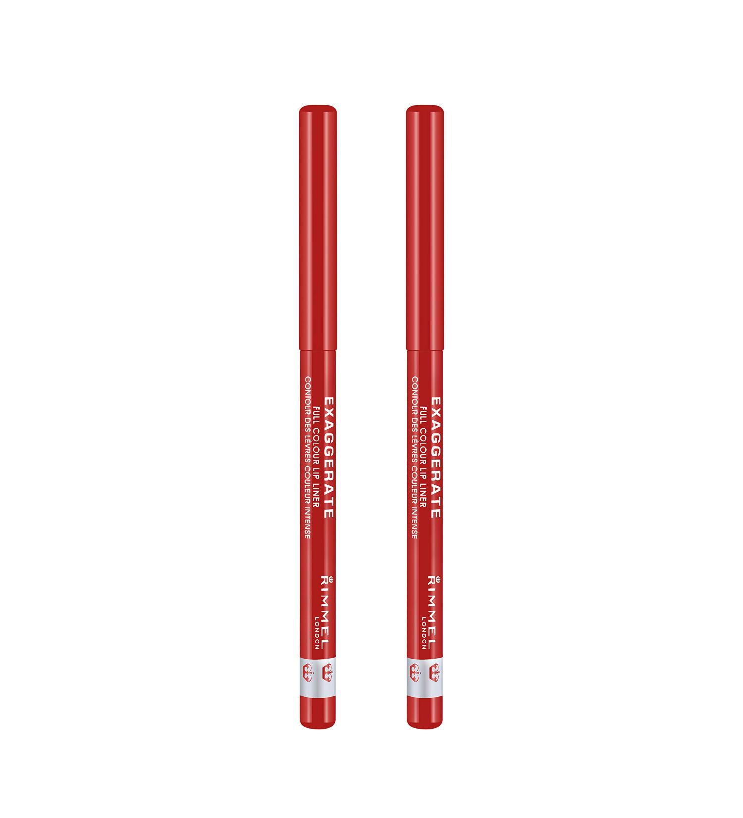 Rimmel Exaggerate Lip Liner Pack of 2 - Call Me Crazy (2 Count) - Buy Online on GoSupps.com