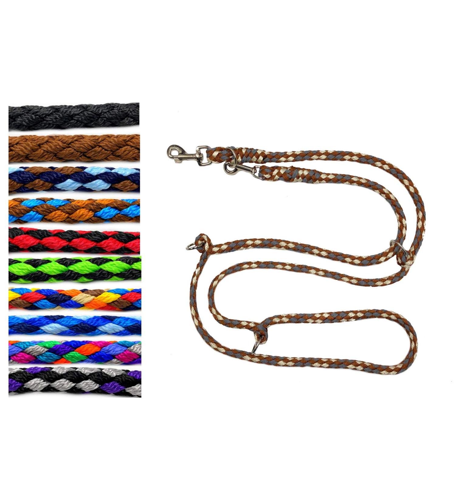 Adjustable Dog Linen for Large Dogs up to 80kg - Jumbo 2.40m / 2.80m / 3.50m / 5m - Durable & Stable Training Leash in Brown-Gray Beige - Buy Online on GoSupps.com