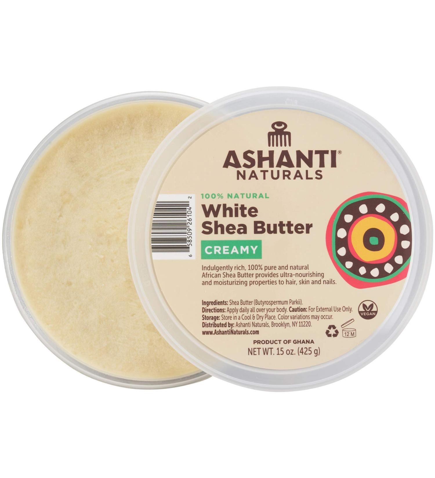 Organic Ashanti Naturals Shea Butter Cream - 15oz | Face & Body Moisturizer for Women | African Shea Butter for Hair & Skin Care - Buy Online on GoSupps.com