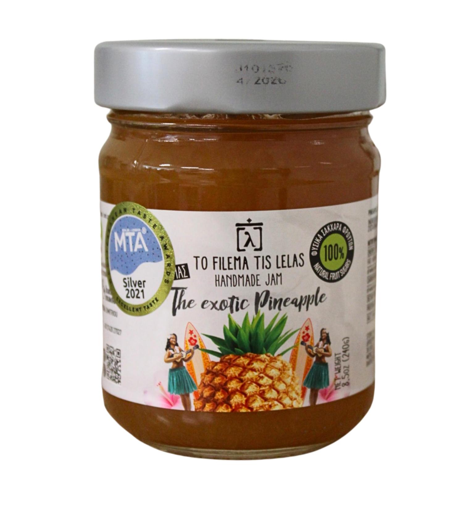 To Filema tis Lelas Homemade Pineapple Jam with Natural Fruit Sugars - The Exotic Pineapple 240g - Buy Online on GoSupps.com