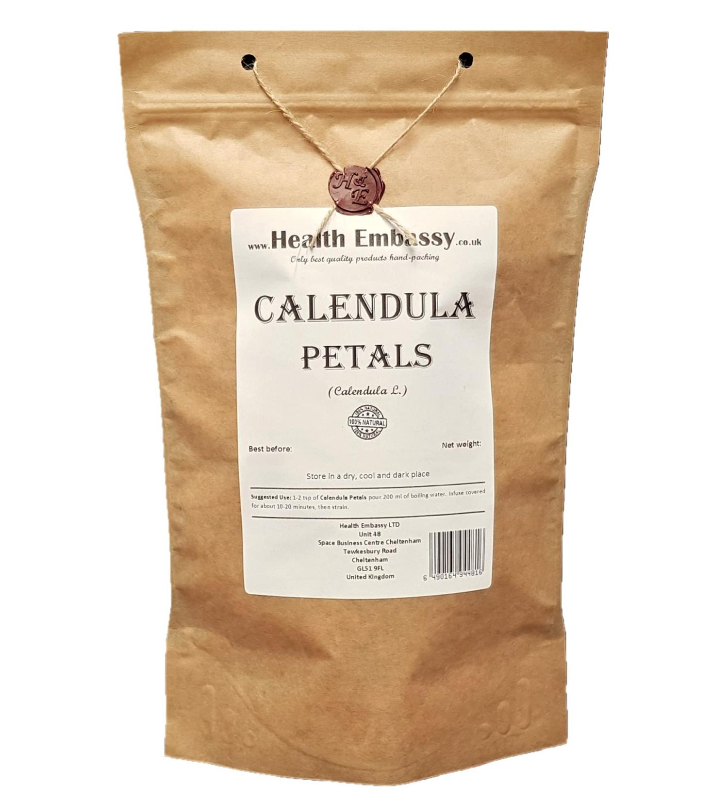 Health Embassy Calendula Petals Tea | Calendula P tales Tisane | Calendula L | Marigold Loose Herbal Tea (25g) - Buy Online on GoSupps.com