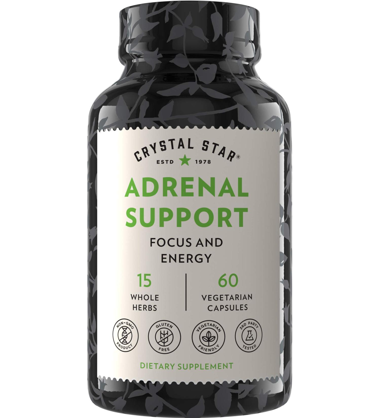 Crystal Star Adrenal Support - 60 Vegetarian Capsules for Optimal Energy & Balance - Buy Online on GoSupps.com
