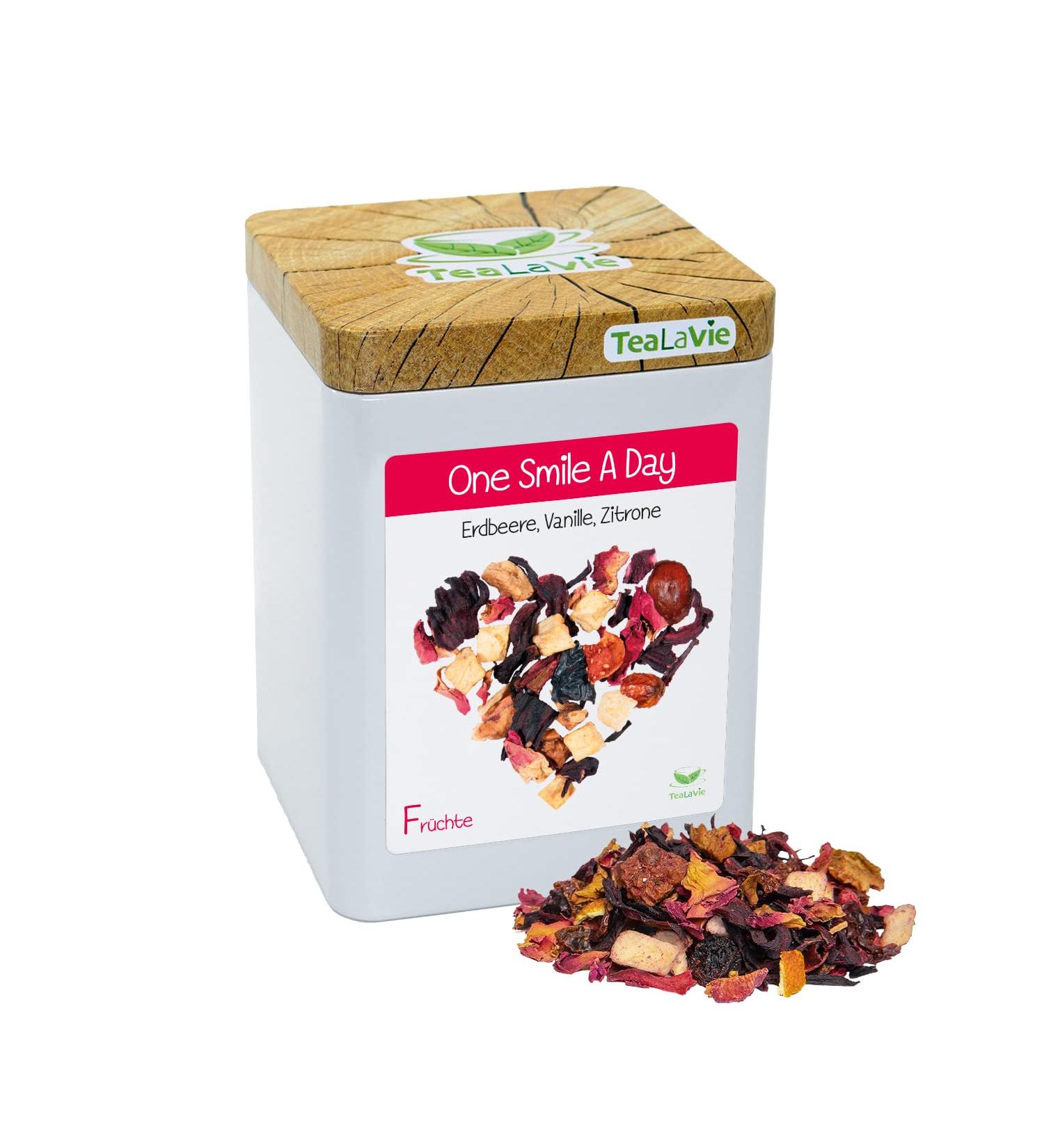 Buy TeaLaVie Fruity Raspberry with Vanilla - Loose Fruit Tea (100g) | One Smile A Day - International Shipping Available - Buy Online on GoSupps.com