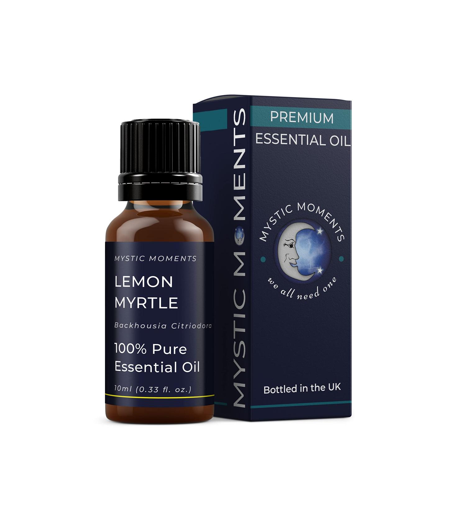 Mystic Moments Lemon Myrtle Essential Oil 10ml - Pure Natural Vegan Oil for Diffusers Aromatherapy & Massage - Buy Online on GoSupps.com