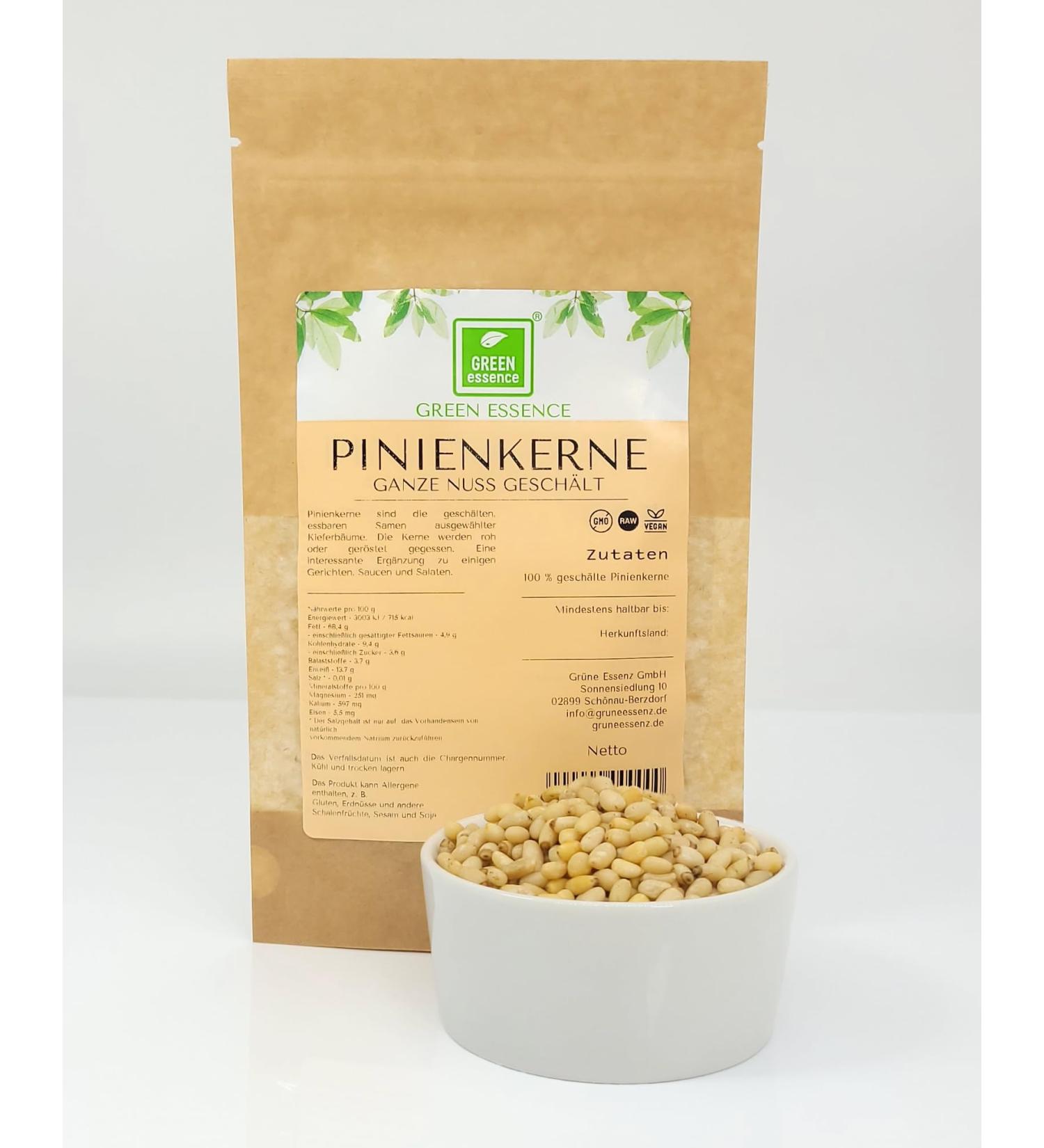 Pine Nuts 500g - Natural Fresh Unsalted - Premium Quality for Pesto - Vegan & Additive-Free - High Protein Snack - Buy Online on GoSupps.com