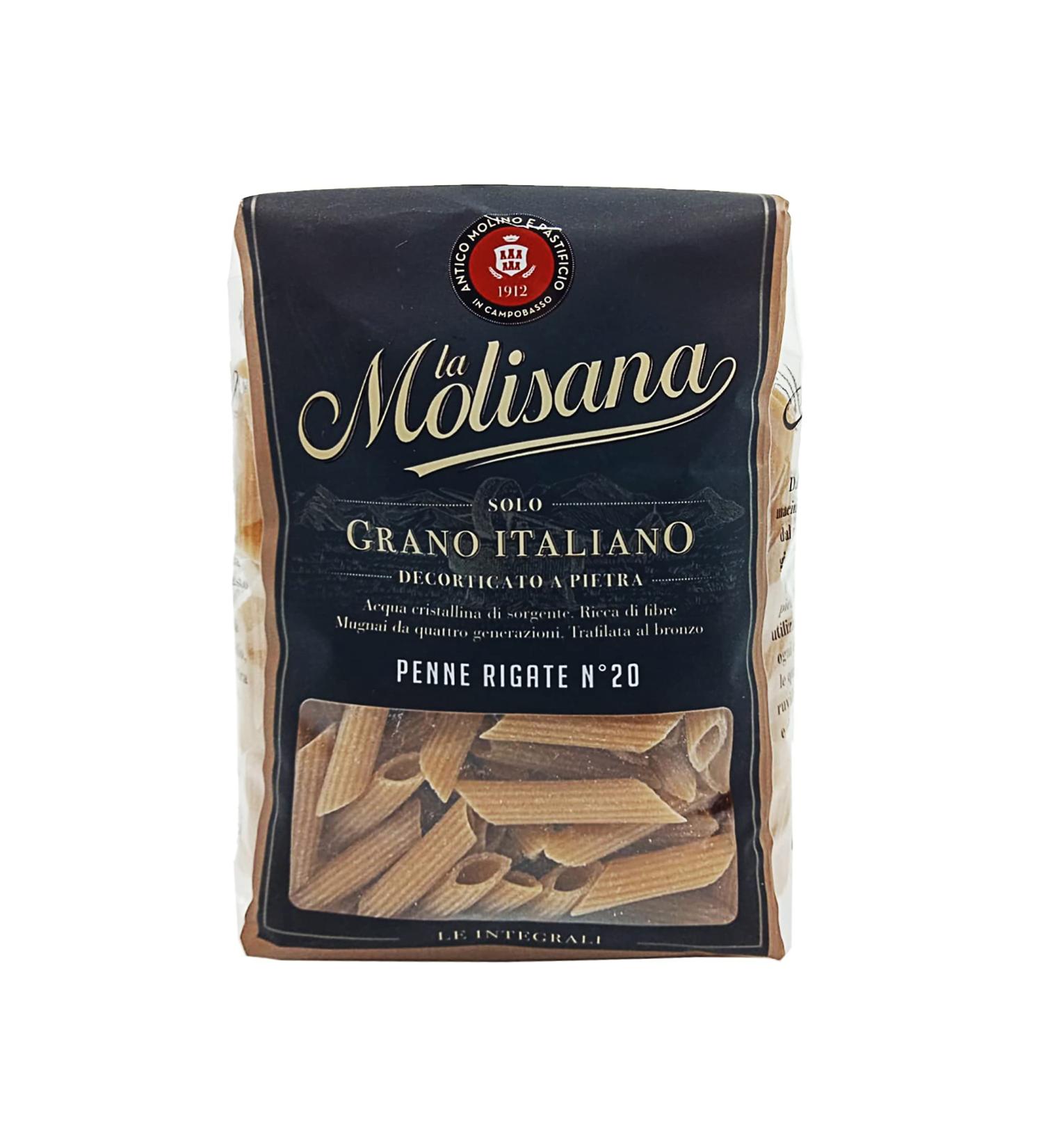 La Molisana Whole Wheat Penne Rigate N.20 500 Grams - Buy Online on GoSupps.com