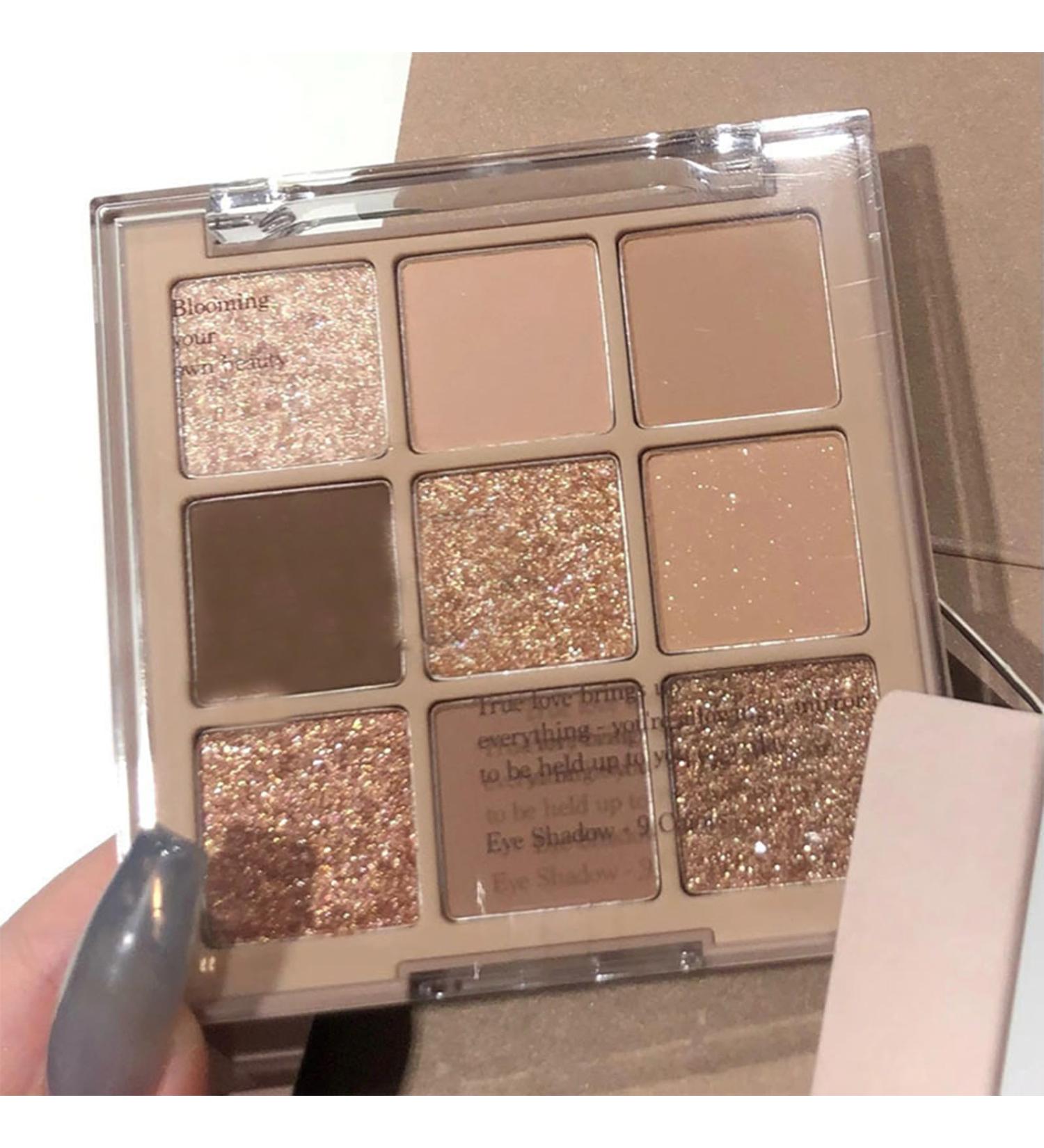 Nude Gold Eyeshadow Palette | Matte Shimmer & Glitter | Long-Lasting Waterproof Makeup | Highly Pigmented Neutral Browns - Buy Online on GoSupps.com