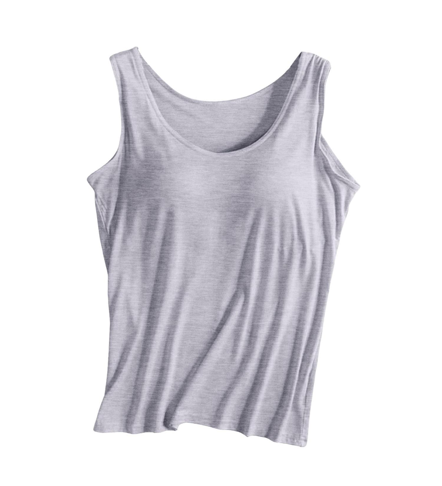 Summer Tank Tops for Women Loose Backless Crewneck Sleeveless Shirts Casual Solid Flowy Camisole 210-eumxw-grey-a XL - Buy Online on GoSupps.com
