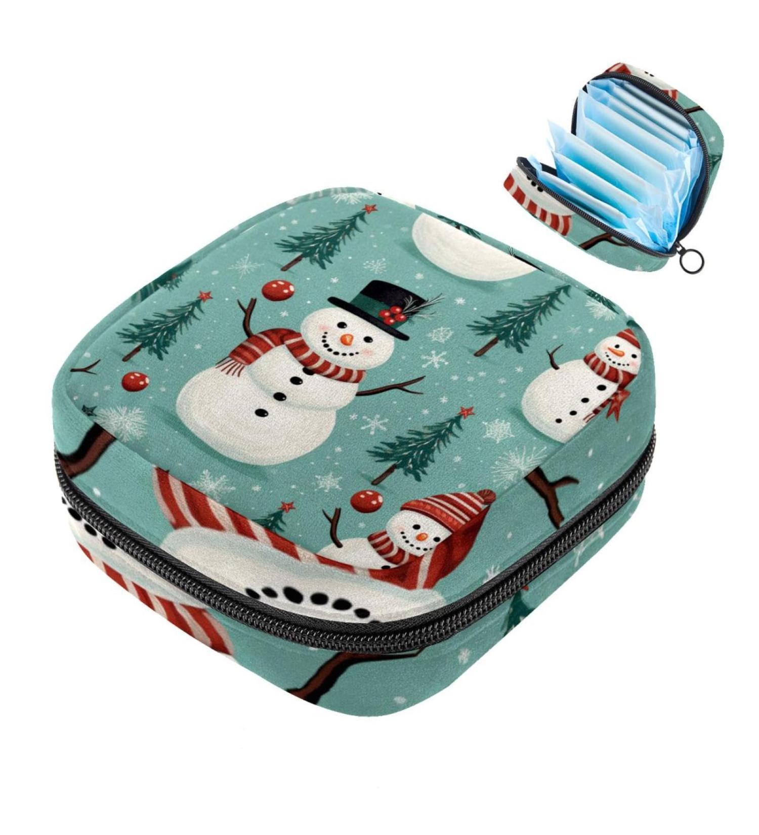 Women s Travel Makeup Organizer - Large Capacity Menstrual Cup Pocket - Christmas Gingerbread Pattern - 1 Count - Buy Online on GoSupps.com