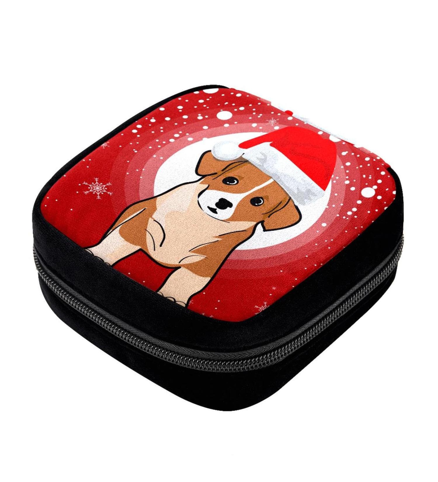 GIAPB Period Bag Sanitary Napkin Storage - Christmas Dog Design | Color2348 - Buy Online on GoSupps.com