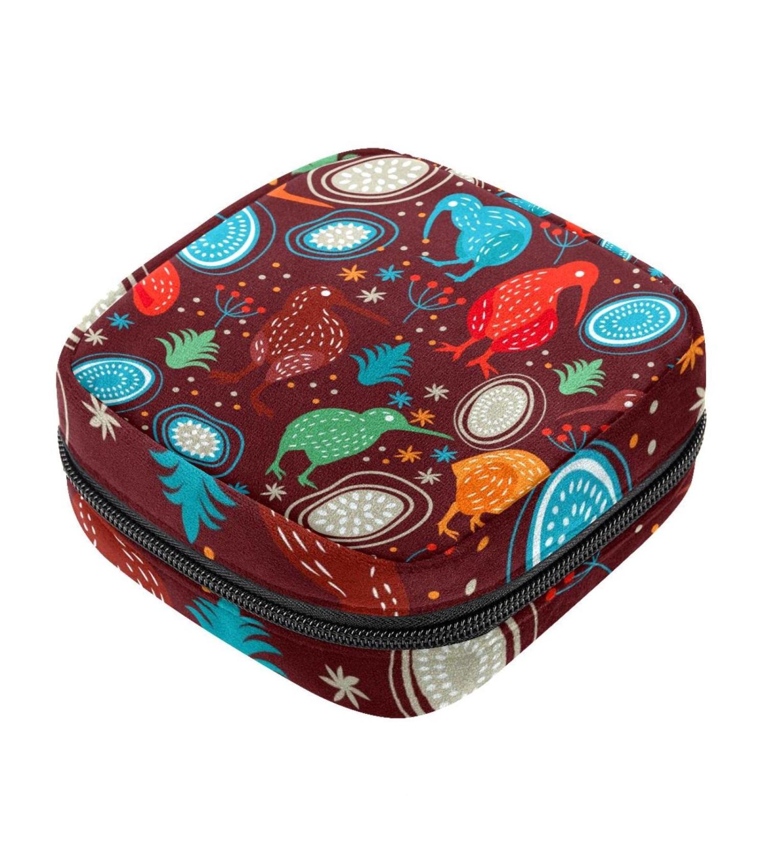 Kiwi Bird Red Animal Sanitary Pad Storage Bag for Teen Girls - Sanitary Napkin Storage Pouch - Buy Online on GoSupps.com