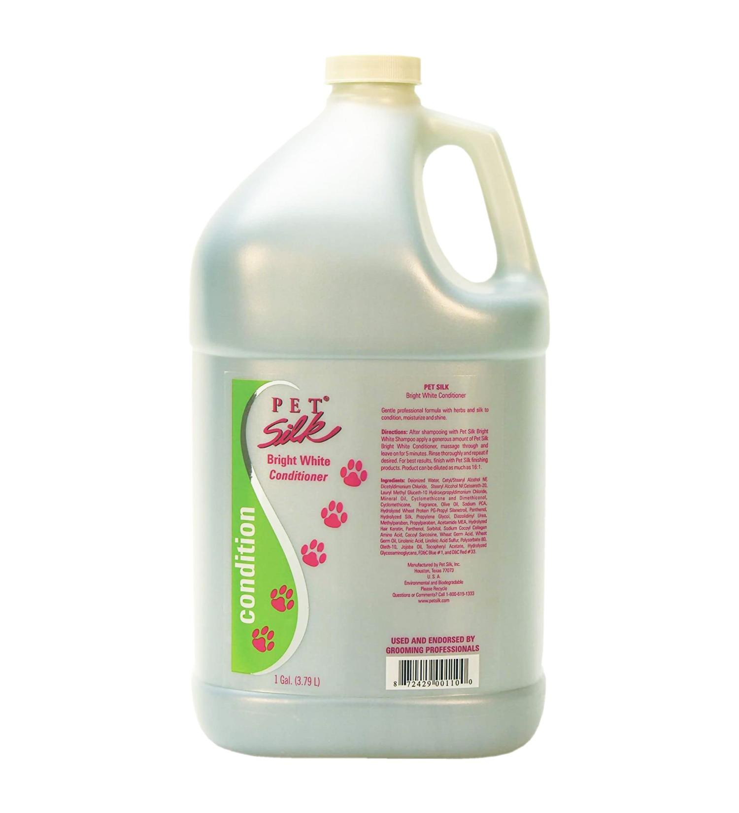 PET SILK Bright White Conditioner 128 Oz - Professional Pet Grooming Supplies - Buy Online on GoSupps.com
