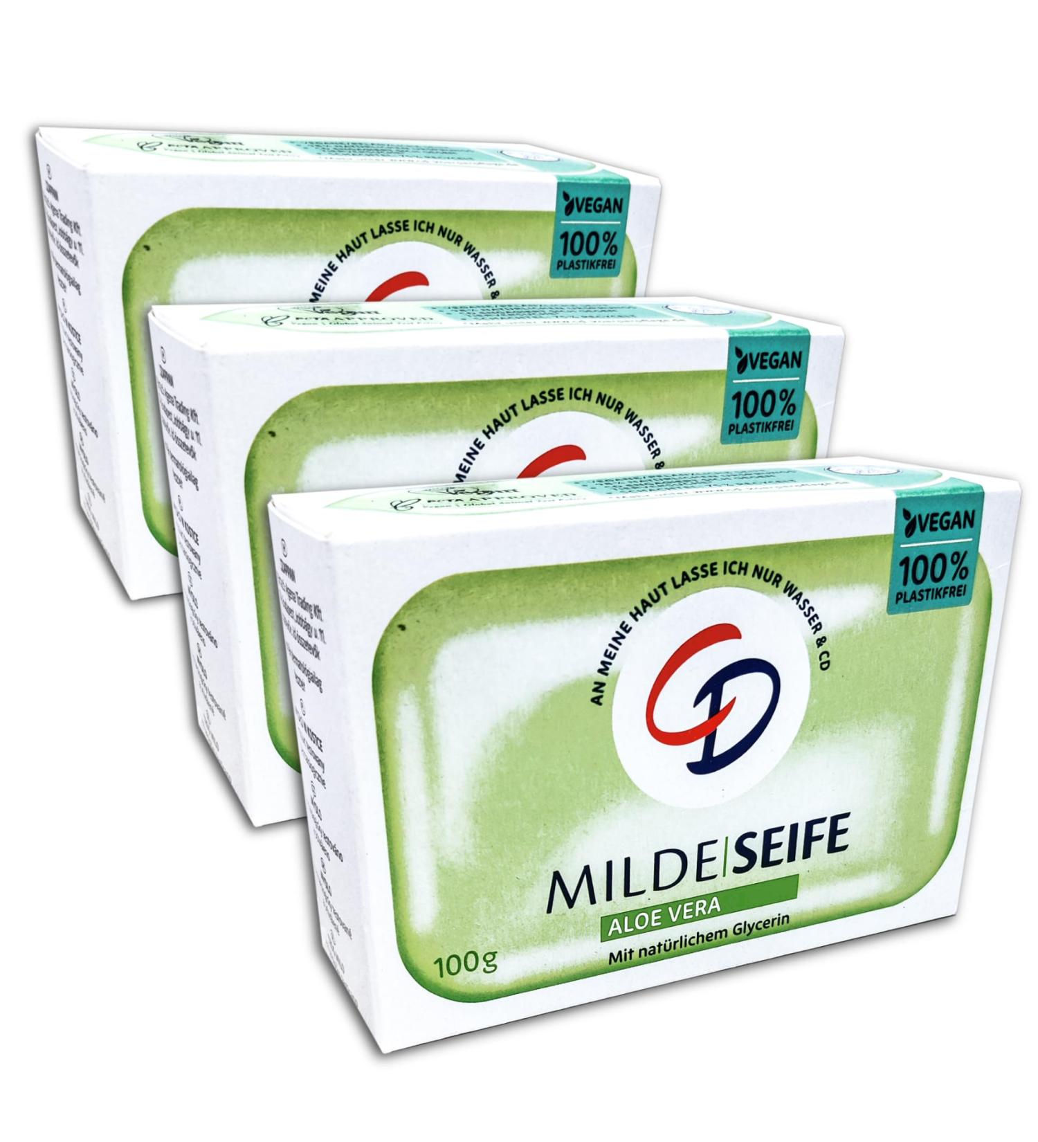 CD Set of 3 gentle aloe vera soaps 3 x 100 g