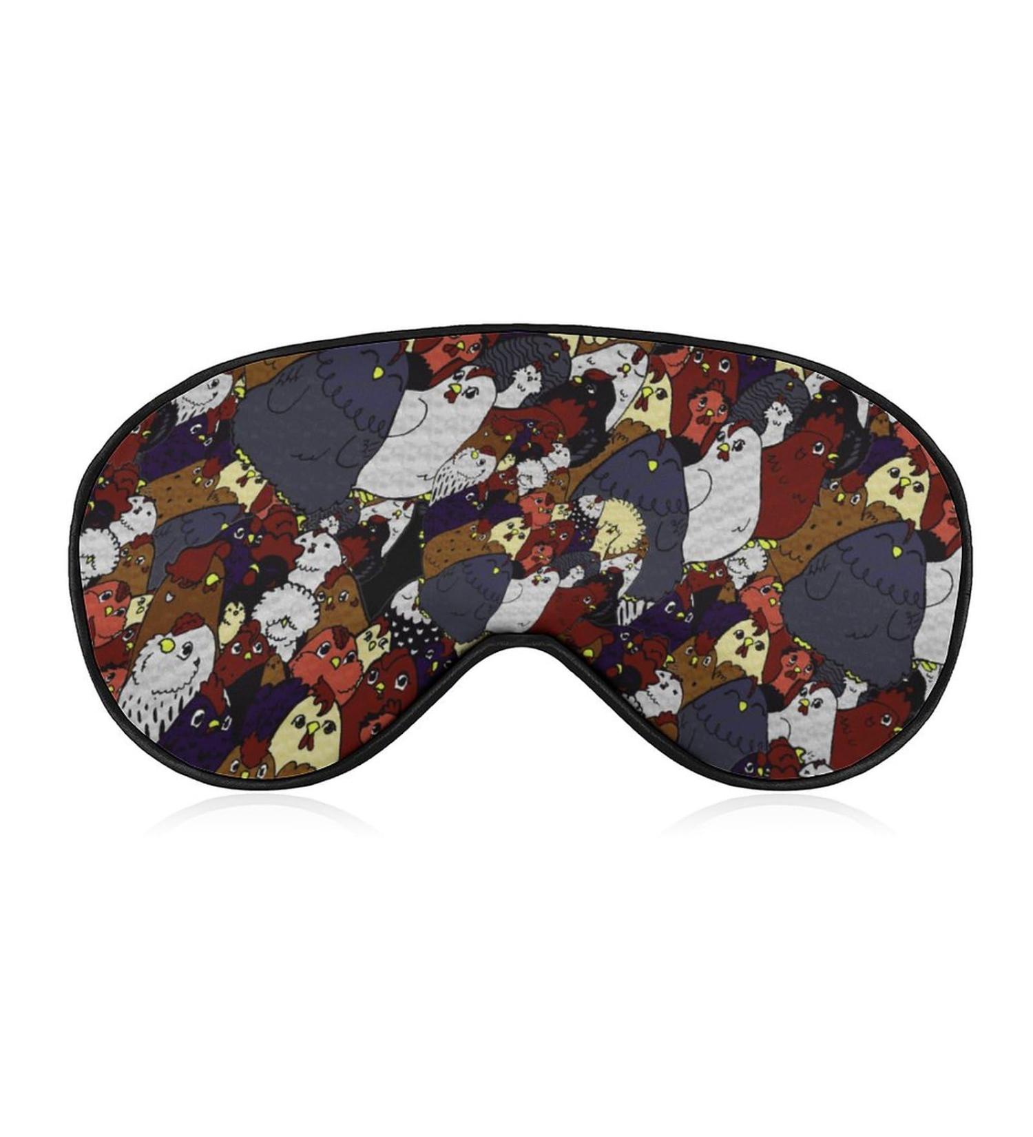 Shop Chicken Love Sleep Mask | Cute Travel Eye Shade with Adjustable Strap for Restful Sleep - Buy Online on GoSupps.com