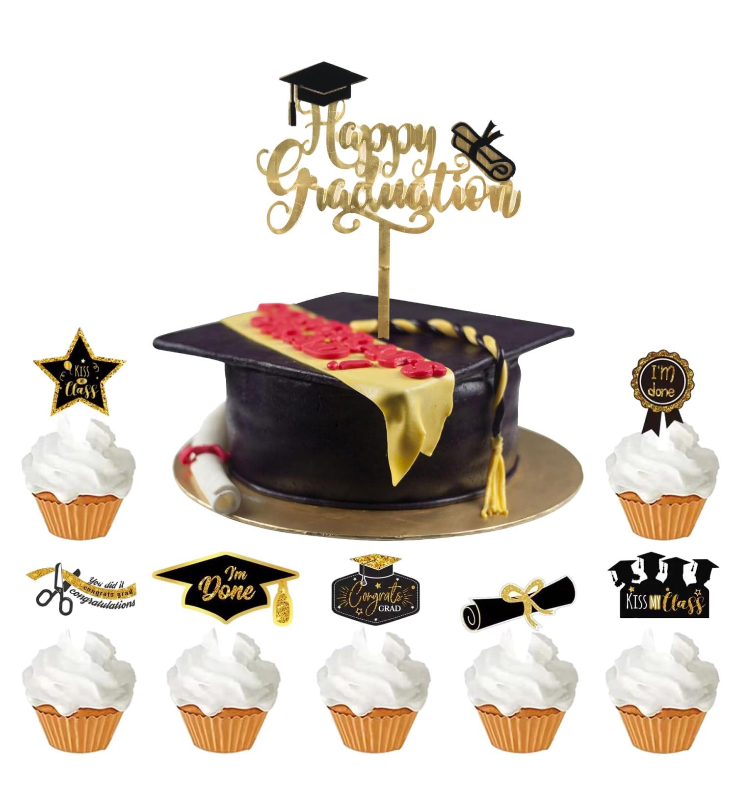 25 Pcs Graduation Cake Topper - Graduation Cake Decorations Graduation Cupcake Toppers Graduation Decorations Graduation Cake Toppers 2024 Graduation Party Decorations Graduation Toppers - Buy Online on GoSupps.com