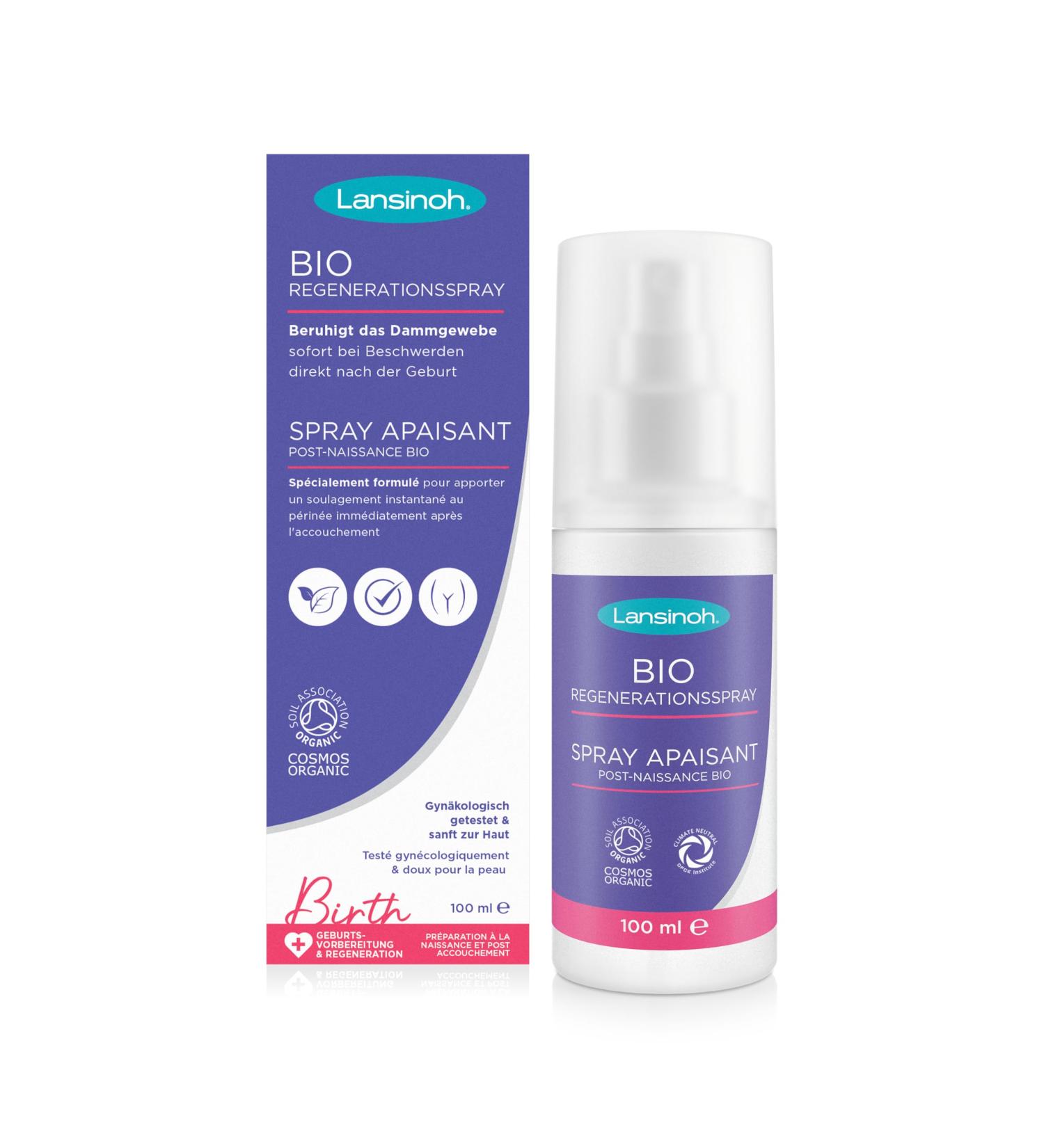 Lansinoh Bio Regeneration Spray 100ml - Soothes & Nourishes Sensitive Area Postpartum - Cooling Relief for New Moms - International Shipping Available - Buy Online on GoSupps.com