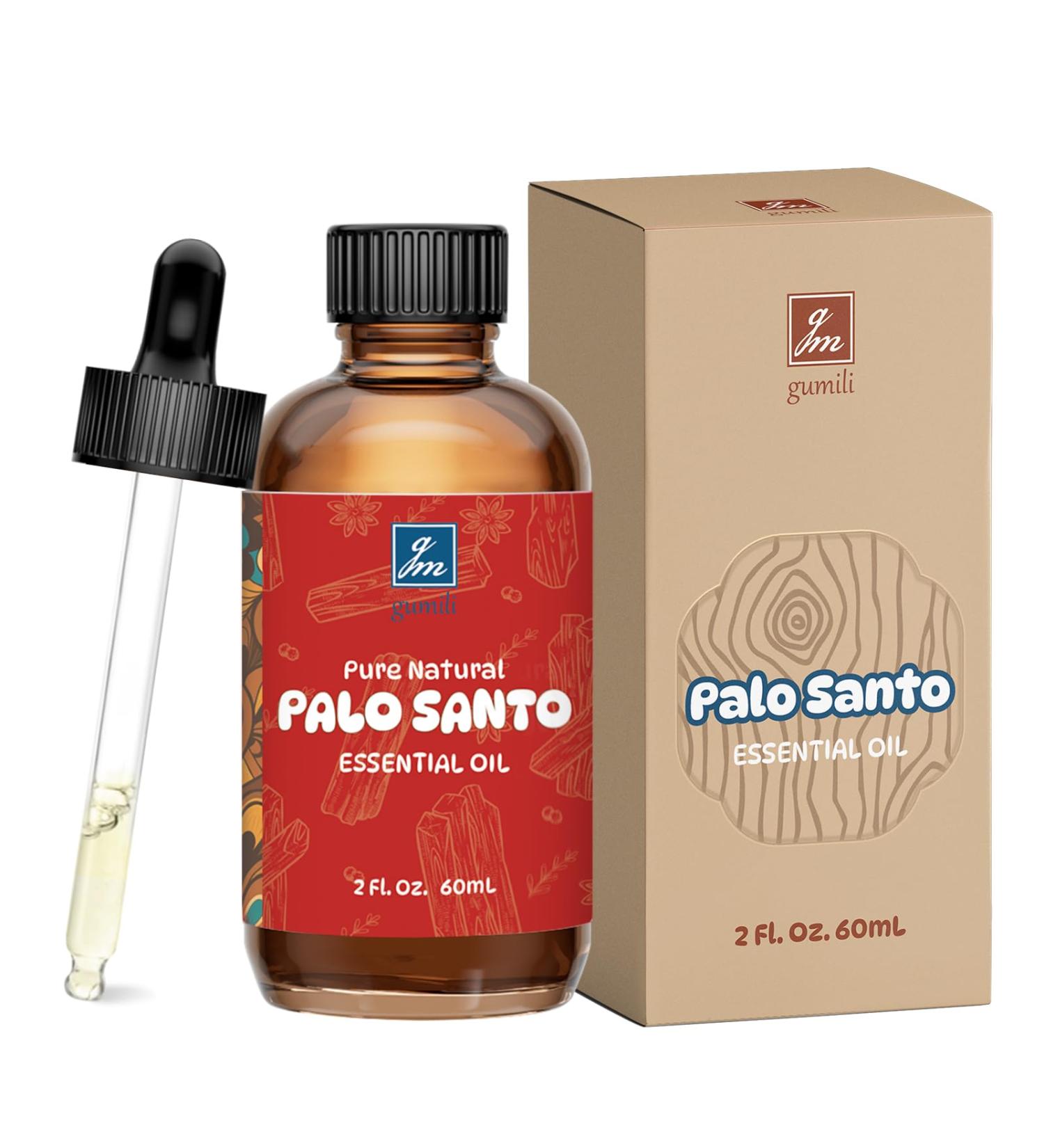GM Gumili Palo Santo Essential Oil 2 Oz, 100% Pure Palo Santo Oil for Diffuser, Skin, Hair, Body & Face, Perfume, Sweet Creamy Scent for Relaxation, Aromatherapy & Massage - Buy Online on GoSupps.com