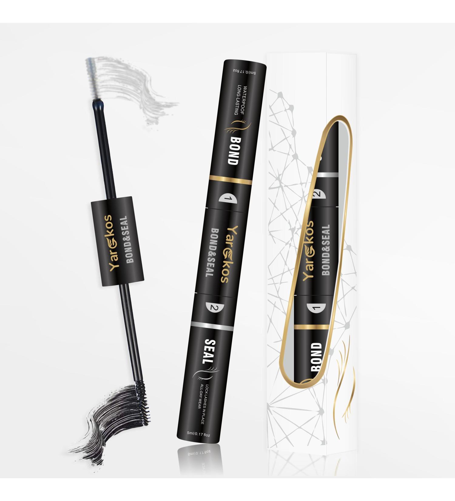 2 in 1 Lash Bond & Seal Glue | Waterproof Eyelashes Adhesive for DIY Cluster Extensions | Strong Hold 48-72 Hours | 5ml + 5ml - Buy Online on GoSupps.com