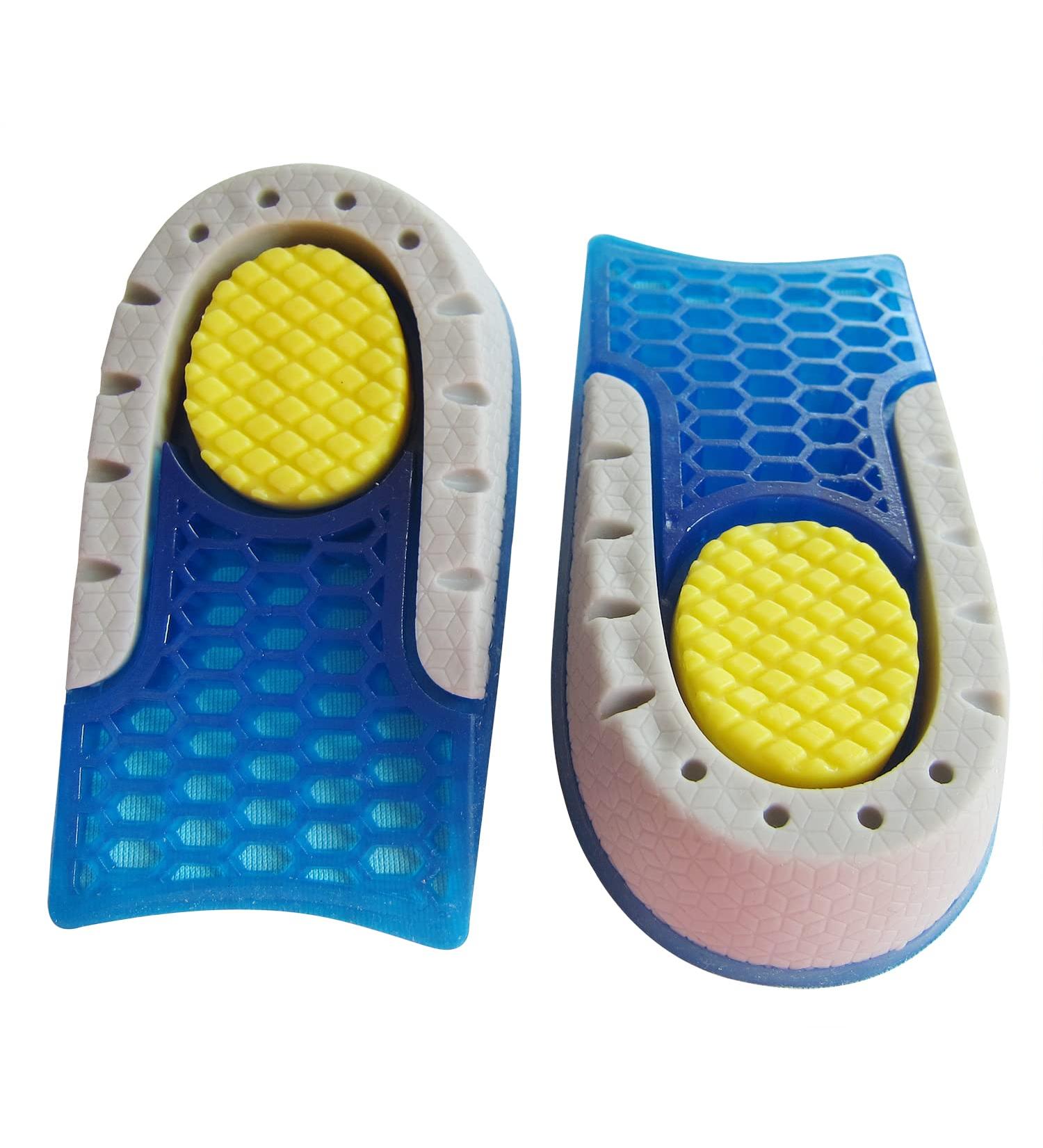 Premium Shoe Lift Inserts for Men & Women - Gel Heel Cushion Pads for Height Increase & Pain Relief - Invisible Nonslip Insoles 2.5 CM Height - Buy Online on GoSupps.com