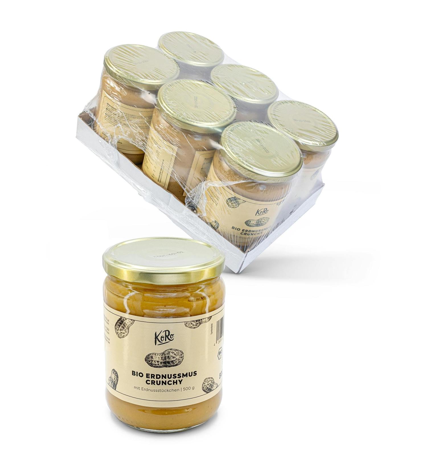 Koro Crunchy Organic Peanut Butter - 6 x 500g | Buy Internationally Online - Buy Online on GoSupps.com