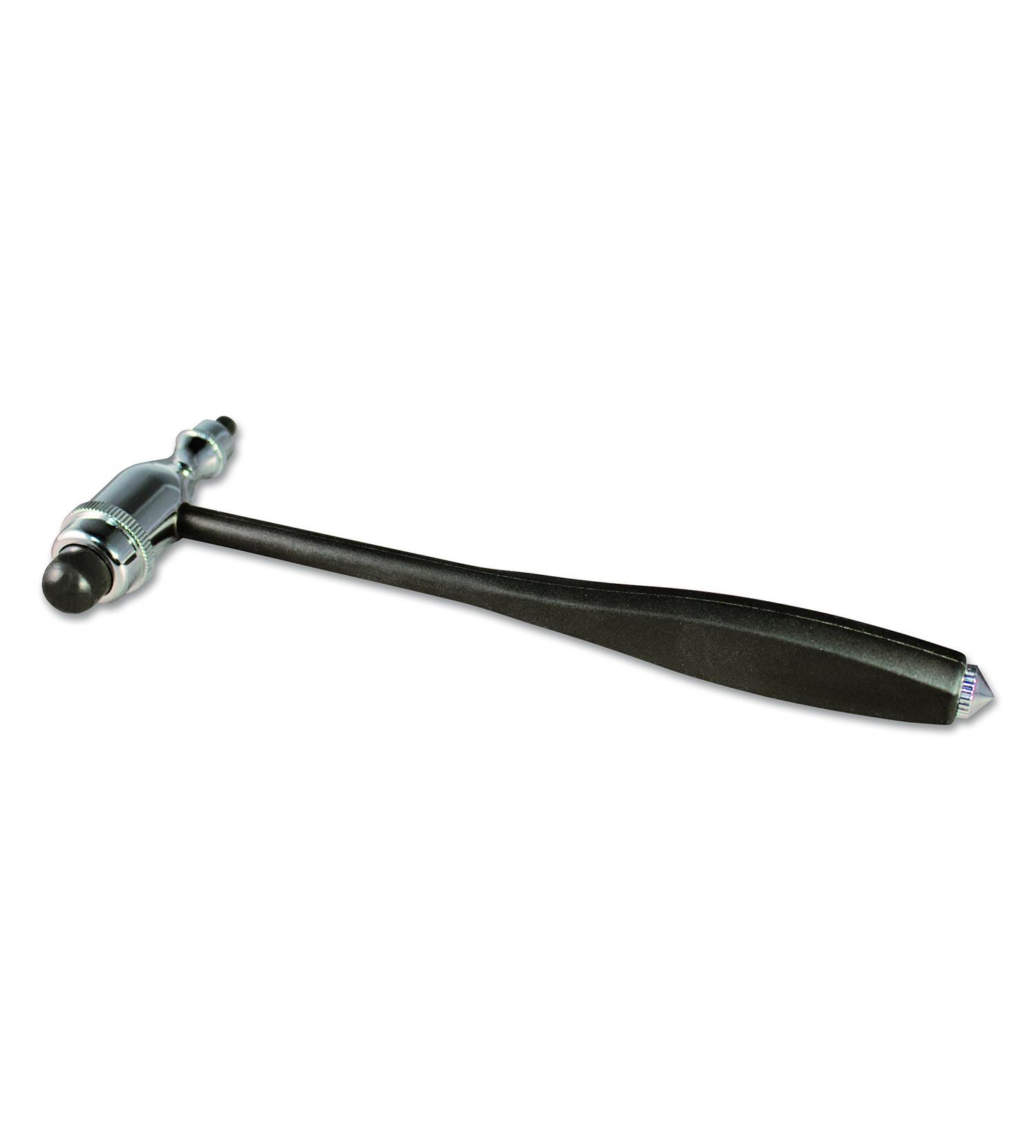 ADC 3694BK Tromner Neurological Reflex Hammer with Built-In Brush black chrome