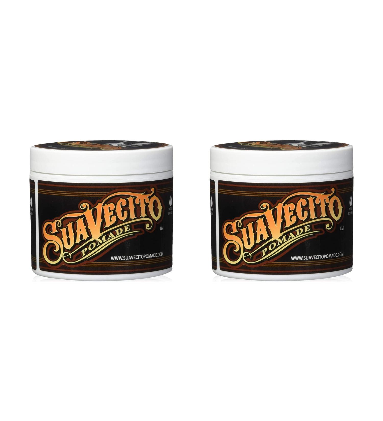 Suavecito Pomade Original Hold - Medium Hold Hair Pomade for Men - 4oz x 2 | Water Based Wax Medium Shine - International Shipping Available - Buy Online on GoSupps.com