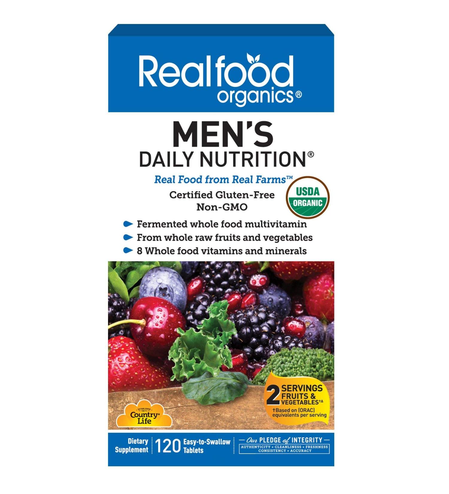 Country Life Realfood Organics Men's Daily Nutrition - 120 Easy-to-Swallow Tablets - Buy Online on GoSupps.com
