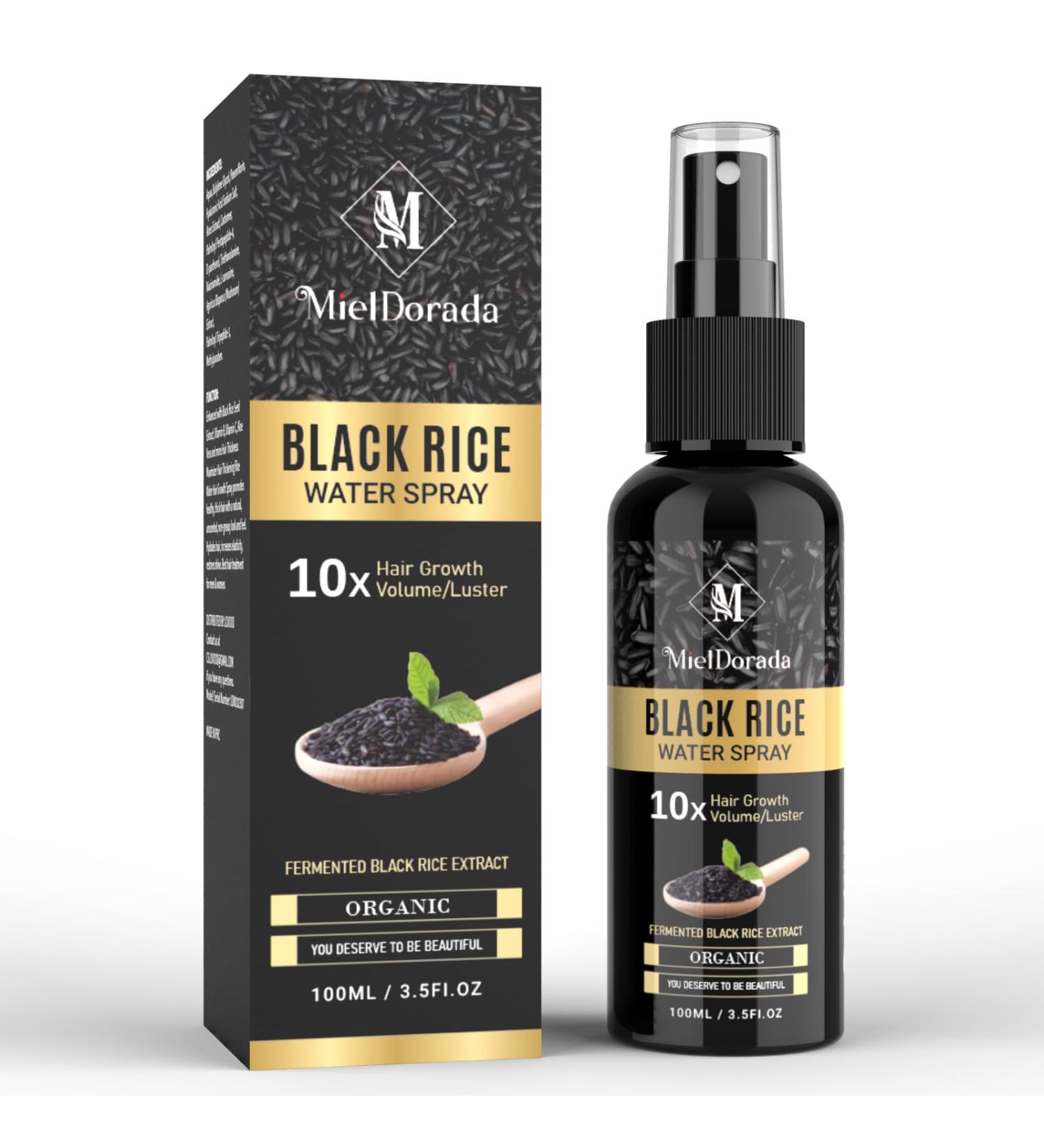 Black Rice Water Hair Growth Serum | Non-Greasy Fermented Treatment for Hair Loss & Regrowth in Men & Women - Buy Online on GoSupps.com