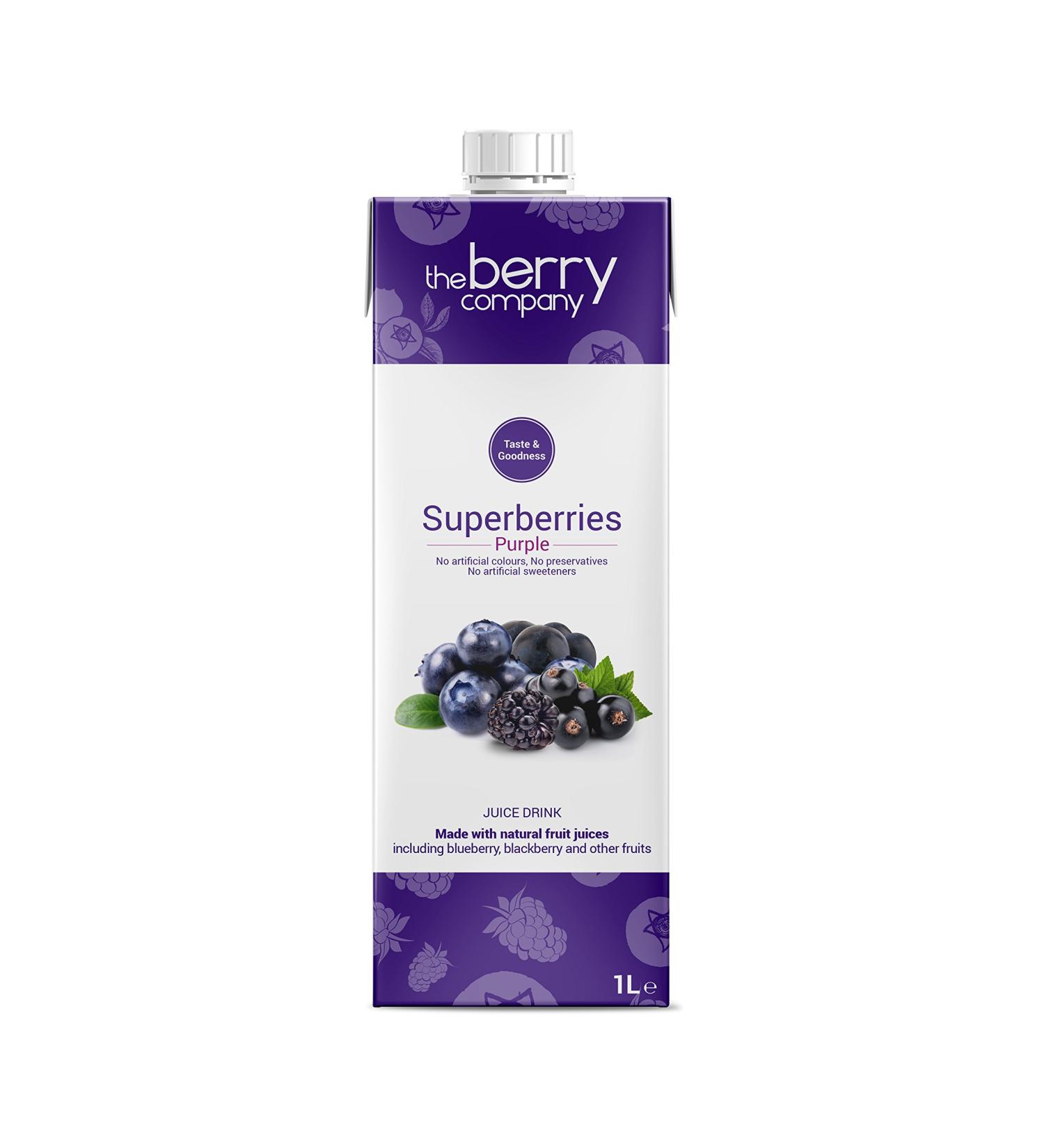 The Berry Company The Berry Company Purple Superberry Juice 1 L - Pack of 12
