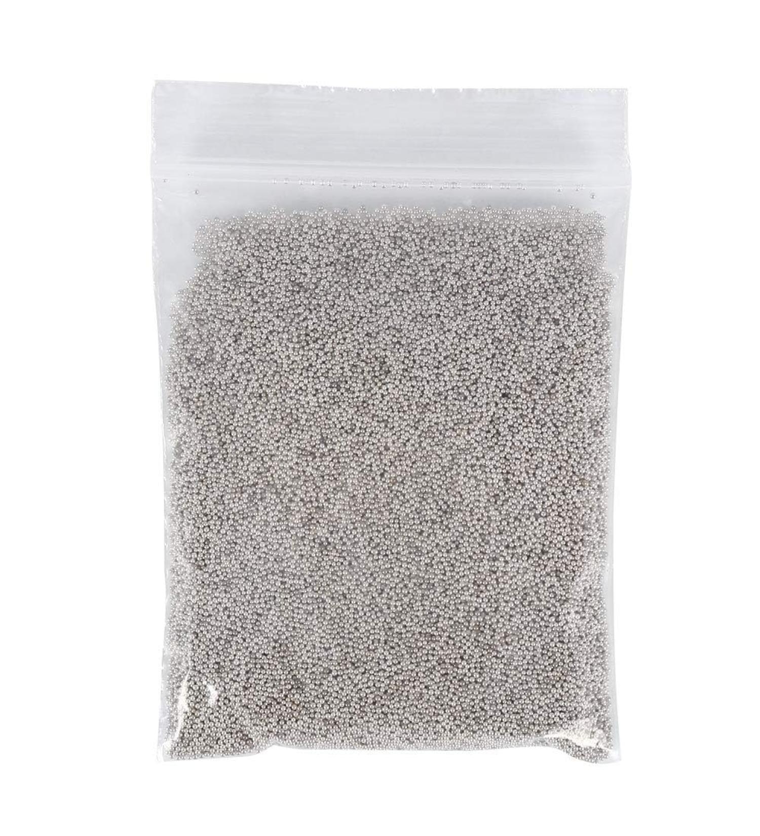 Mini Beads Glitter Nail Decoration - Silver Metal Nail Design Accessories - Buy Online on GoSupps.com