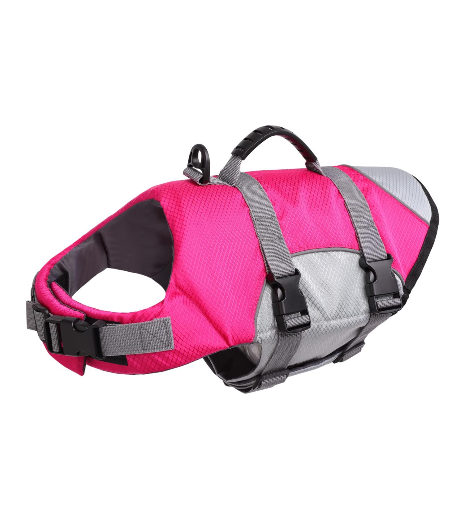 Cit toile Small Dog Life Jacket with Handle & Reflective Strips - Adjustable High Buoyancy Breathable for Water Sports - Pink (Size M) - Buy Online on GoSupps.com
