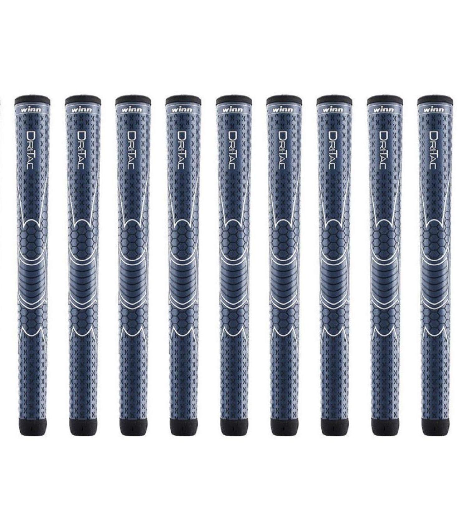 Winn Dri-Tac 9 Piece Golf Grip Bundle - Standard Size in Navy Blue - Buy Online on GoSupps.com