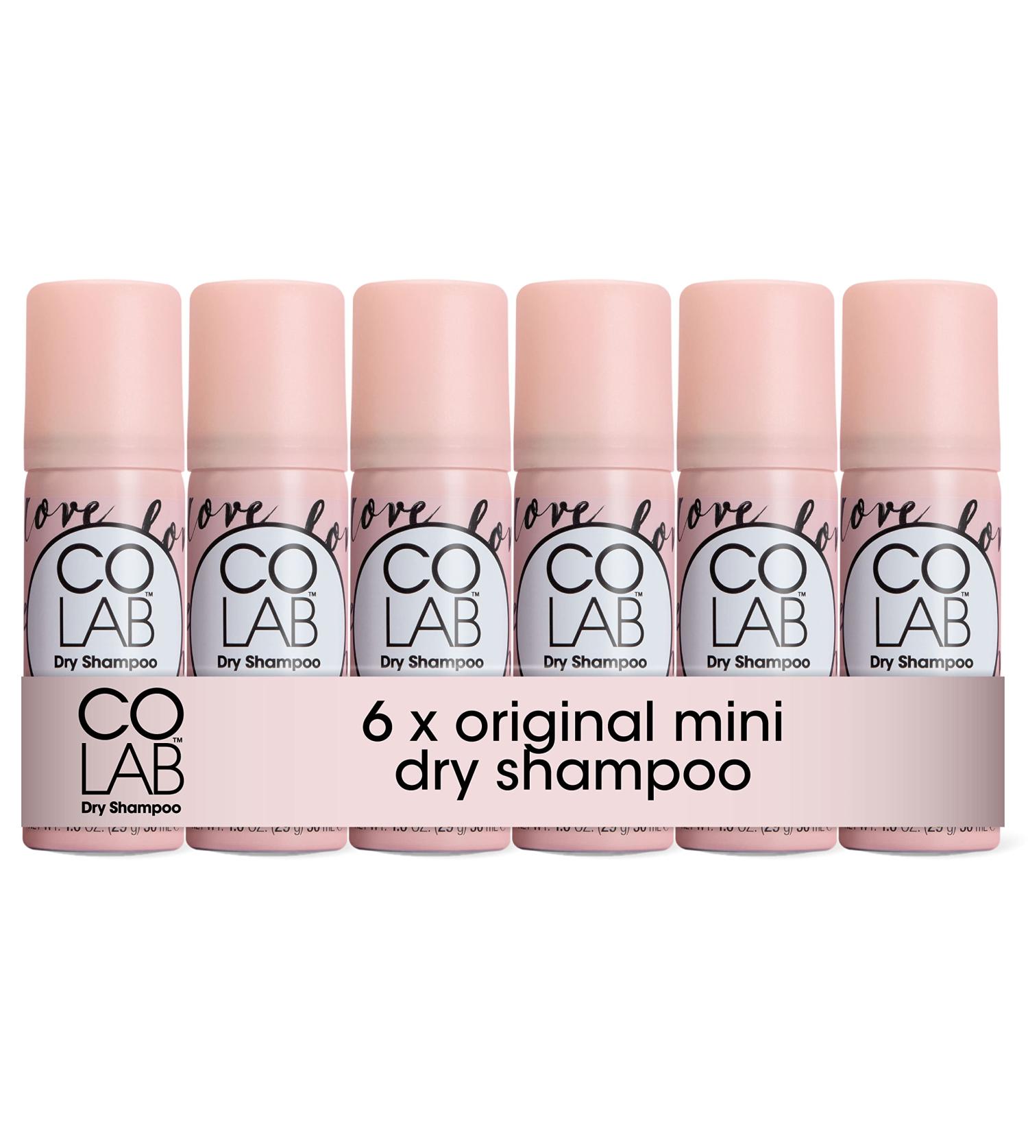 COLAB Mini Dry Shampoo Original 50ml 6 Pack - No White Residue No Fuss All Hair Types Fresh Scent - Buy Online on GoSupps.com