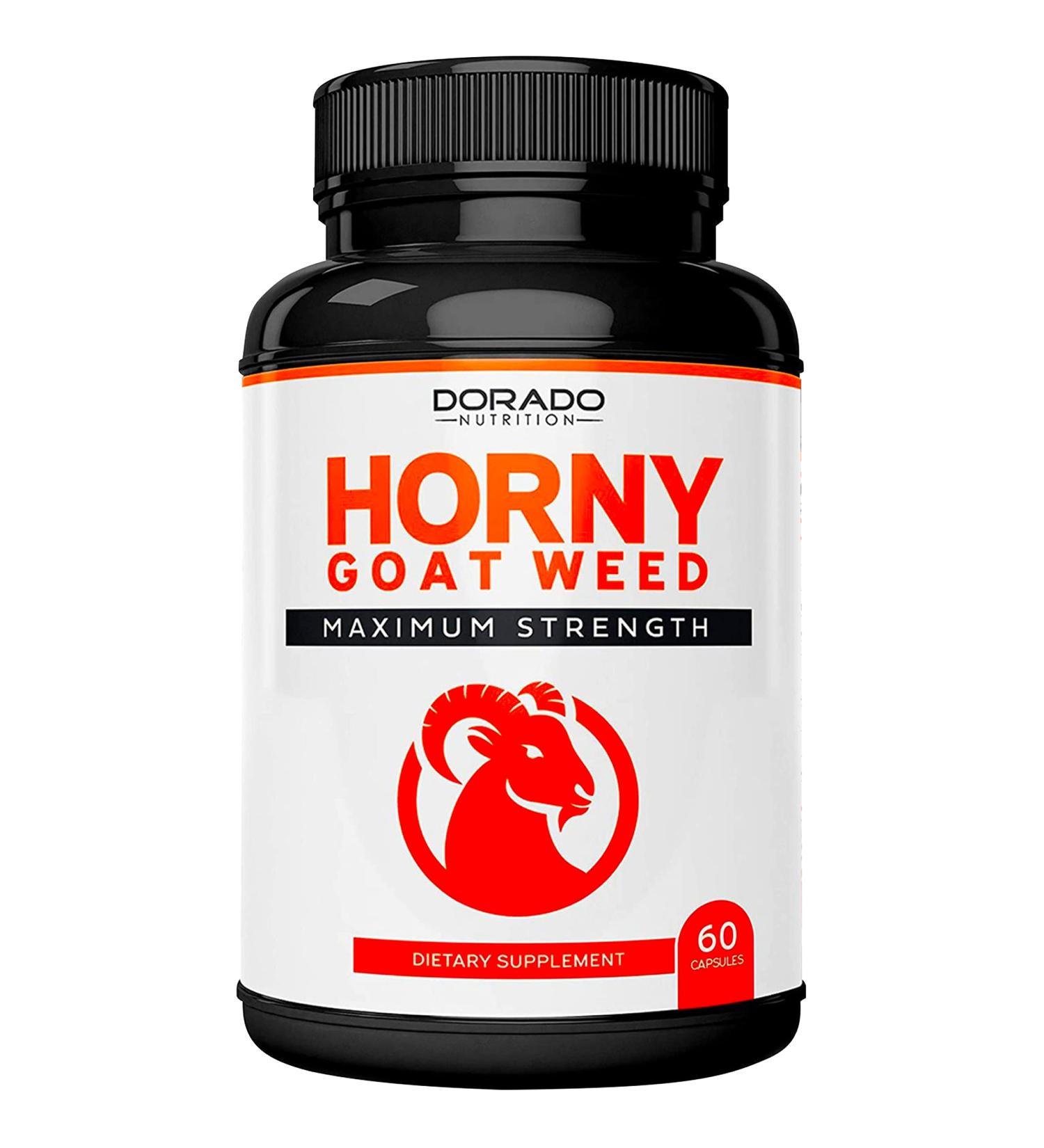 Horny Goat Weed 1590mg Max Strength for Men and Women - Stamina, Endurance, Circulation, Joint & Back Support - Maca Root, Ginseng, Yohimbine, Tribulus, L-Arginine - 60 Count - USA Made - Buy Online on GoSupps.com