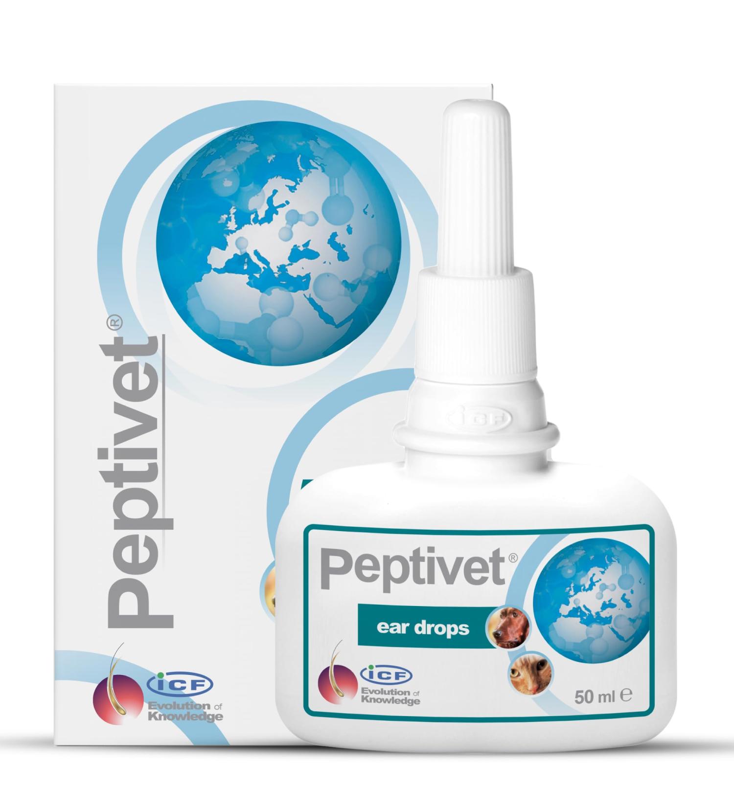 ICF Peptivet Ear Drops 50 ml - Buy Online on GoSupps.com