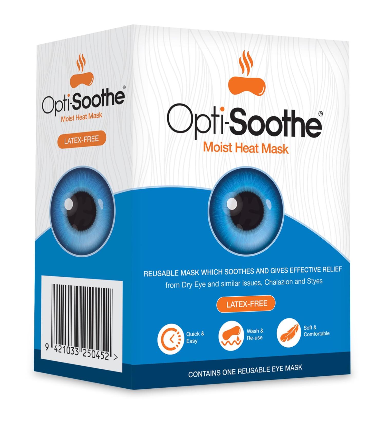 Opti-Soothe Moist Heat Mask - Reusable Eye Mask for Soothing Dry Eye and Restoring Moisture to Eyes - Buy Online on GoSupps.com