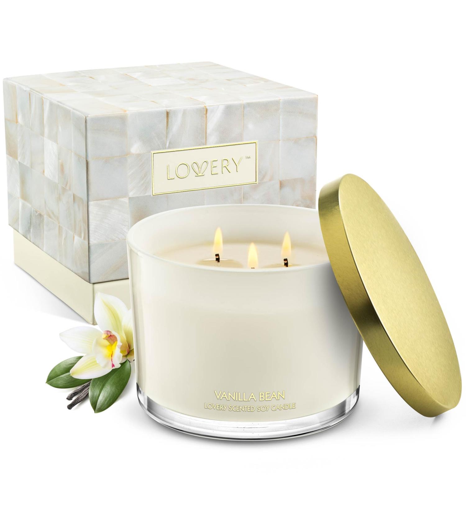 Birthday Gifts for Her | Large Vanilla Scented Candle - 3 Wick Soy Candle for Mom | Relaxing Aromatherapy & Stress Relief - 50 Hours Burn Time - Buy Online on GoSupps.com
