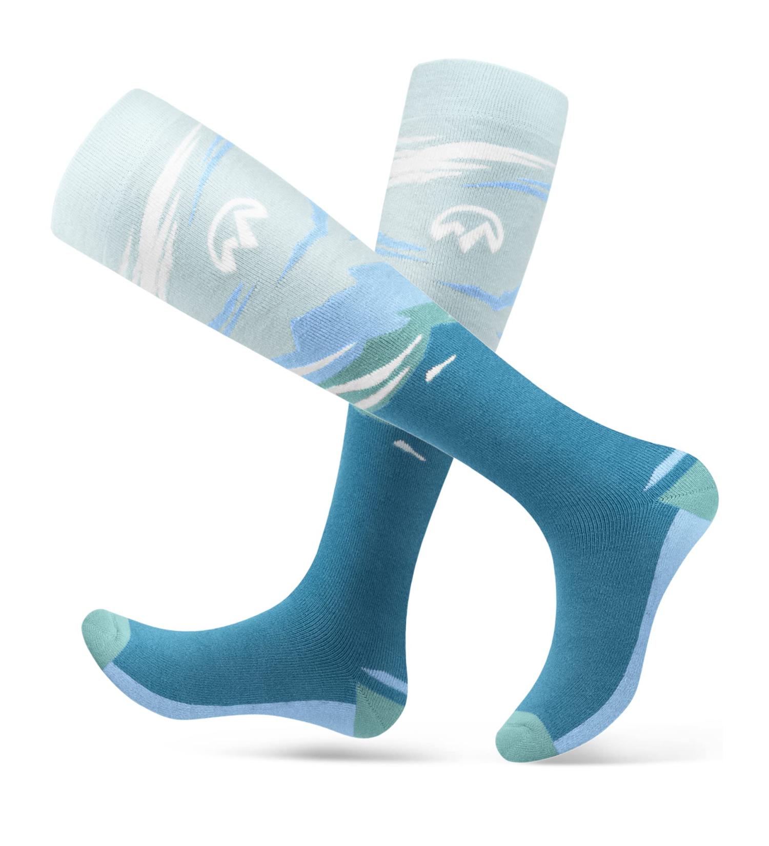 Buy Outdoormasters Women's Ski Socks - Breathable Thermal Over the Calf Design | 2 Pairs Anti-Slip Blue Winter Snowboarding Socks (Sizes 38-44) - Perfect for Outdoor Sports - Buy Online on GoSupps.com