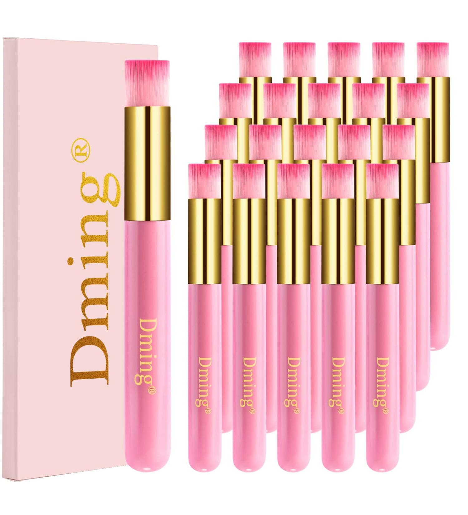 Dming 20 Pack Lash Shampoo Brushes - Pink Eyelash Extension Cleansing & Blackhead Remover Tool - Buy Online on GoSupps.com