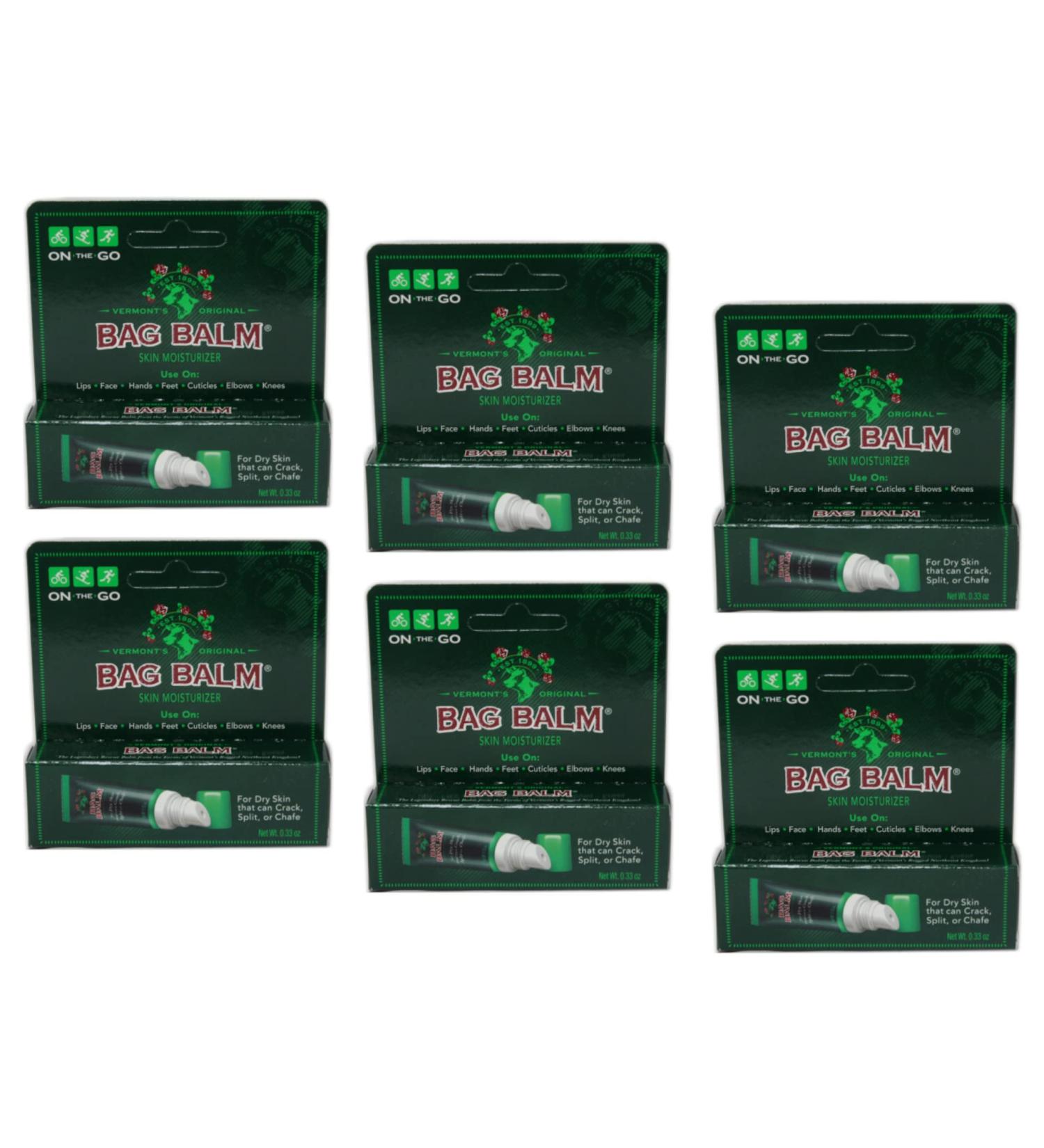 Bag Balm Original On-the-Go Lip Balm Tubes - Pack of 6 for Chapped Lips, Dry Hands, Skin Irritations - Buy Online on GoSupps.com